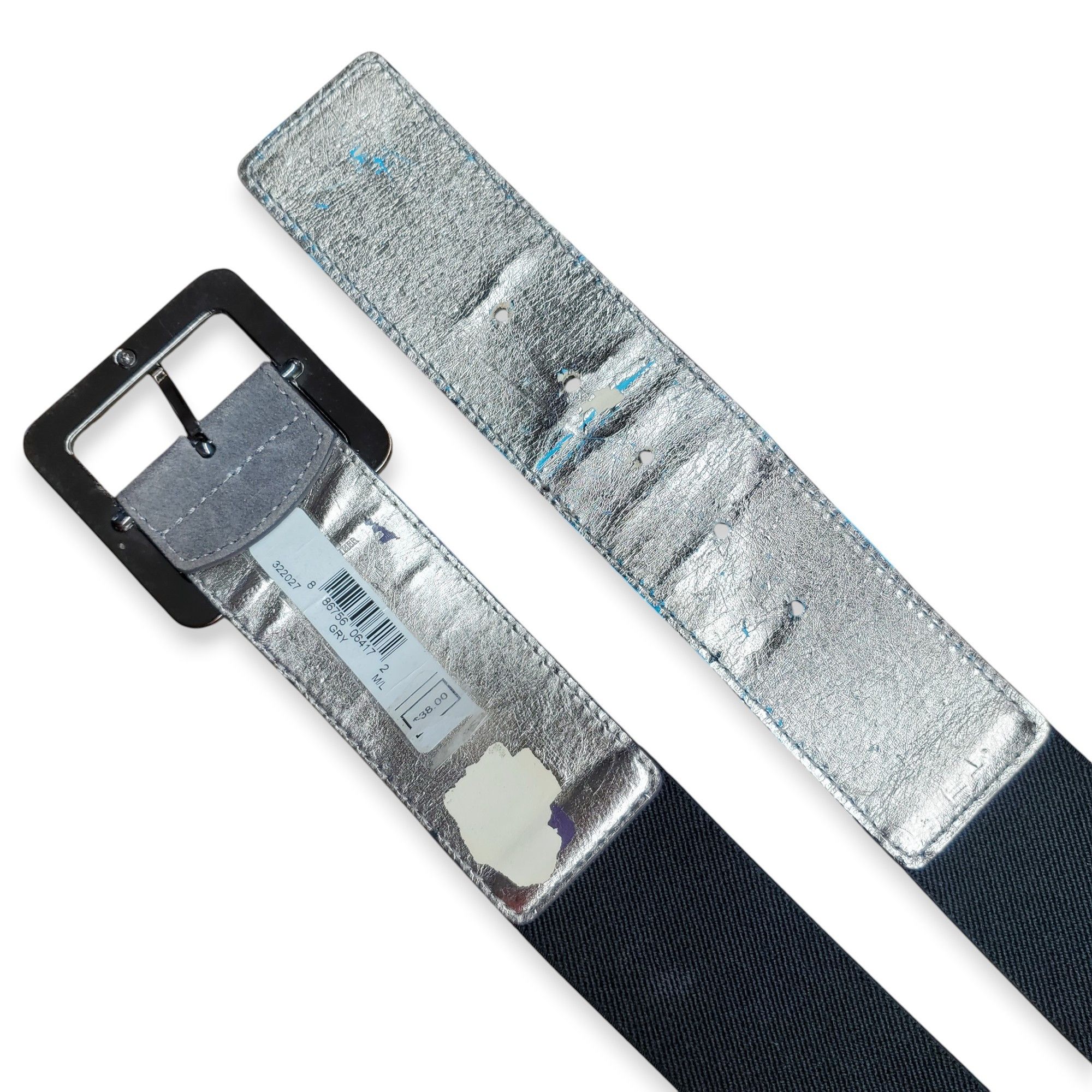 Nine West Nine West 32-44" NEW Belt M/L Grey Black Buckle Leather Size ONE SIZE - 8 Thumbnail