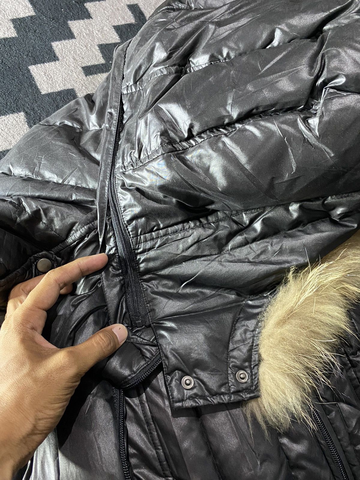 Le Grande Bleu (L.G.B.) Japanese klein plus+ homme puffer faux fur jacket Size US M / EU 48-50 / 2 - 8 Thumbnail