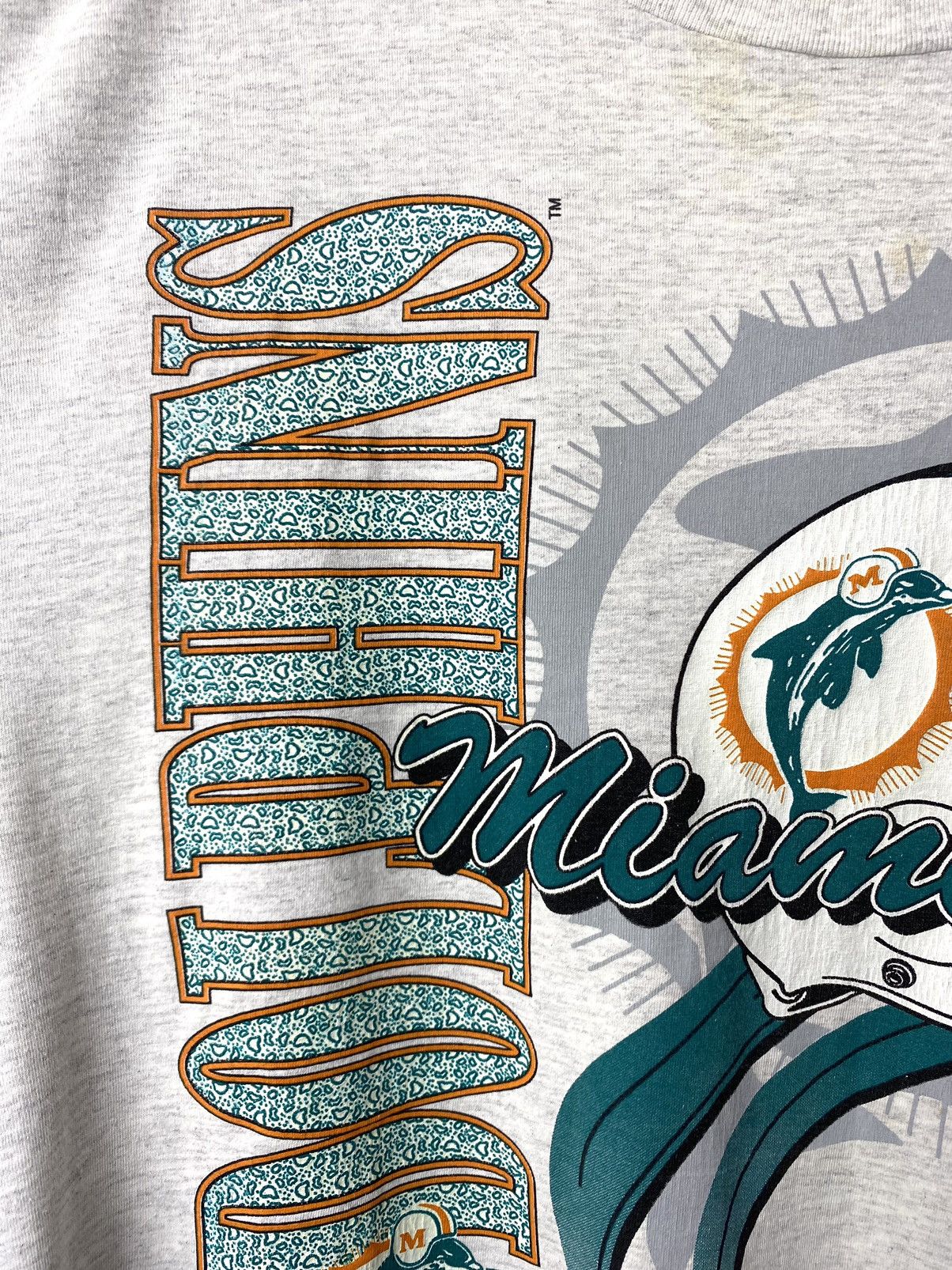 NFL Vintage 1995 NFL Dolphins Miami T Shirt Size US XL / EU 56 / 4 - 4 Thumbnail