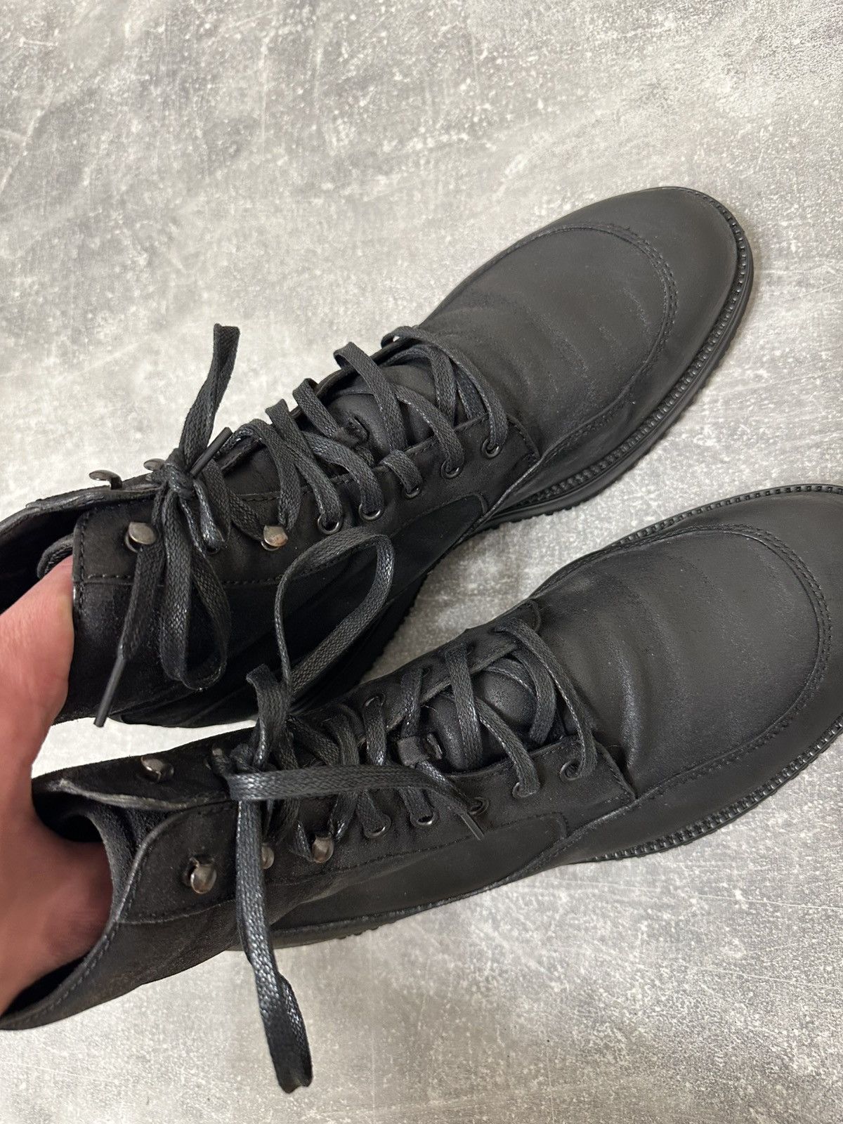 Vintage Vintage Black high boxer boots moto biker shoes core Size US 9.5 / EU 42-43 - 19 Thumbnail
