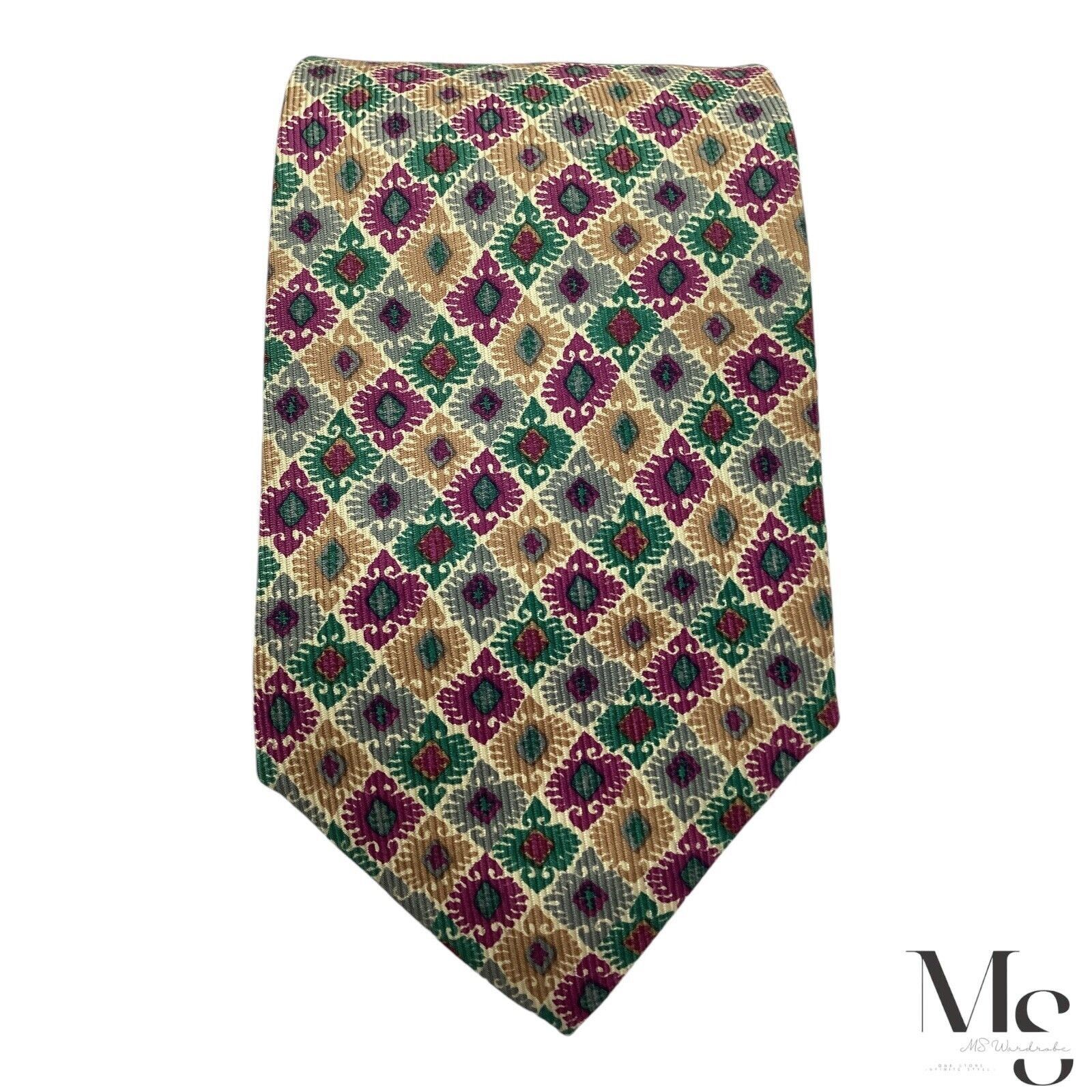 Paul Stuart PAUL STUART Multicolor Geometric Silk Tie Hand Made In USA W Size ONE SIZE - 3 Thumbnail
