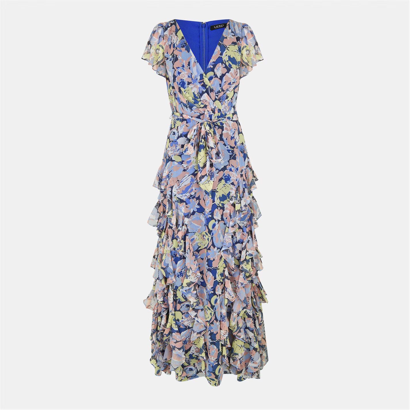 Lauren Ralph Lauren o1g2r1mq0825 Kimbinell Gown in Multicolor Size L / US 10 / IT 46 - 1 Thumbnail