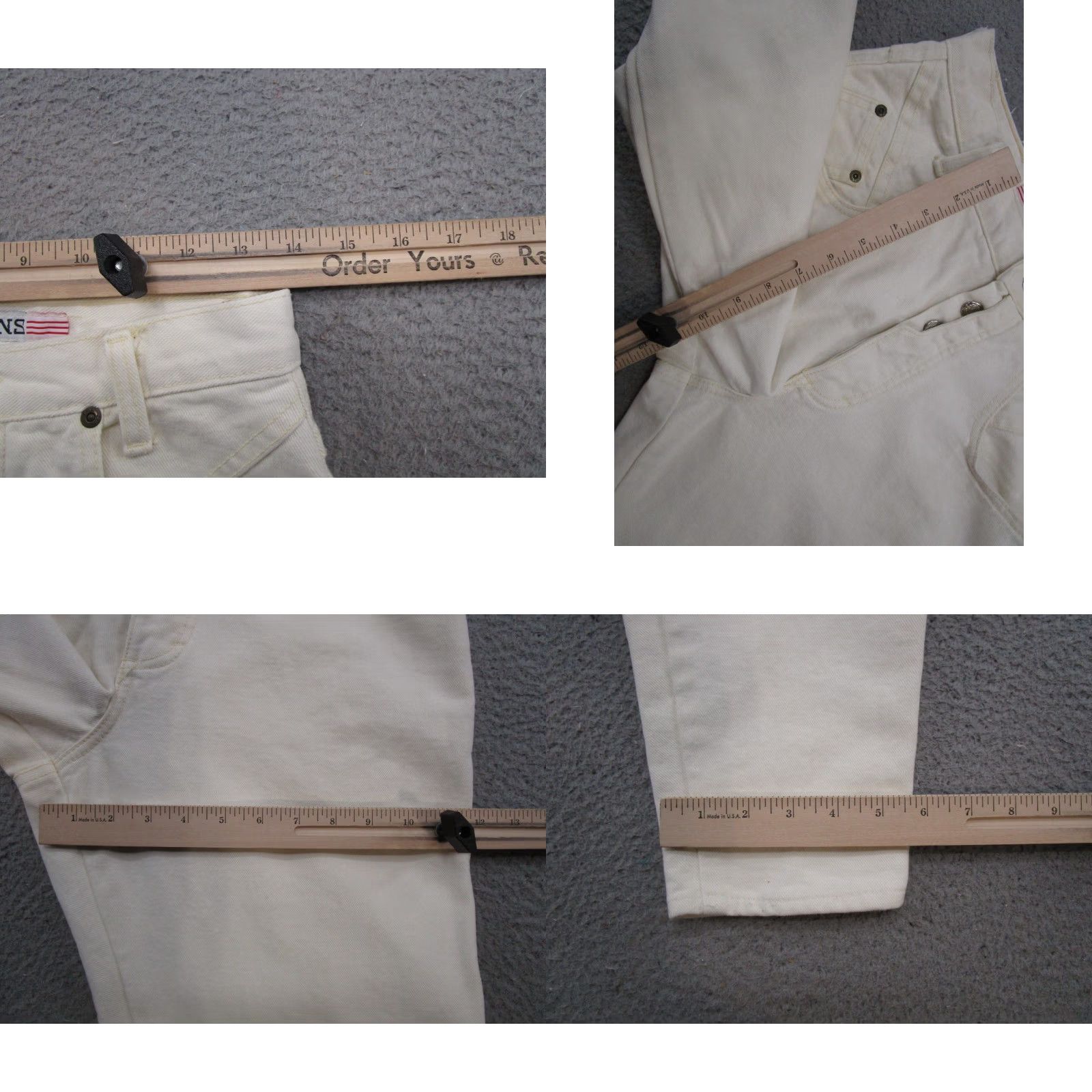 Vintage VINTAGE ZENA Jeans 90s High Rise Button Fly White Denim Mom Style Size 9 Womens Size 30" / US 8 / IT 44 - 8 Thumbnail