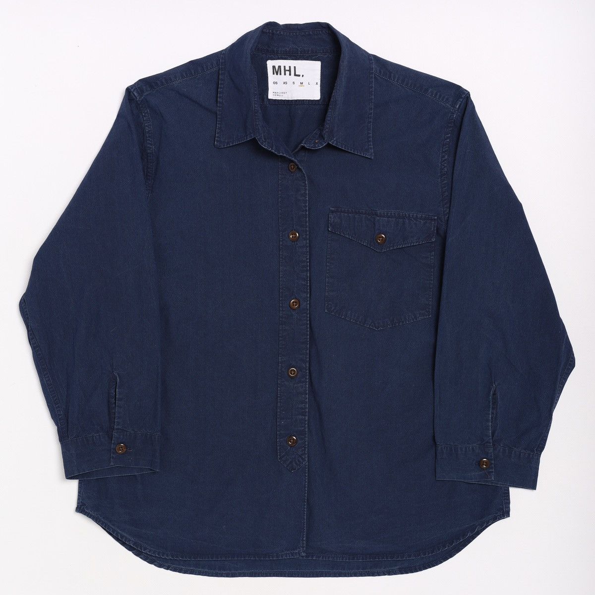 Margaret Howell MHL Margaret Howell Navy Blue Shirt Washed Cotton Denim Jean Size M / US 6-8 / IT 42-44 - 1 Thumbnail