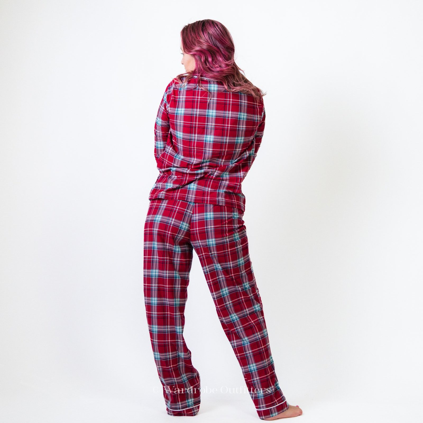 Designer Wonderly Intimates Plaid Flannel Pajamas Size ONE SIZE - 5 Thumbnail