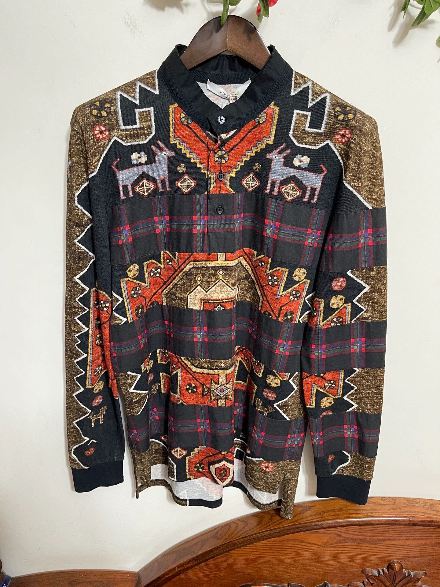 Givenchy Givenchy Bohemian Slim Distressed Multi-Fab LS Shirt M Size US M / EU 48-50 / 2 - 1 Thumbnail