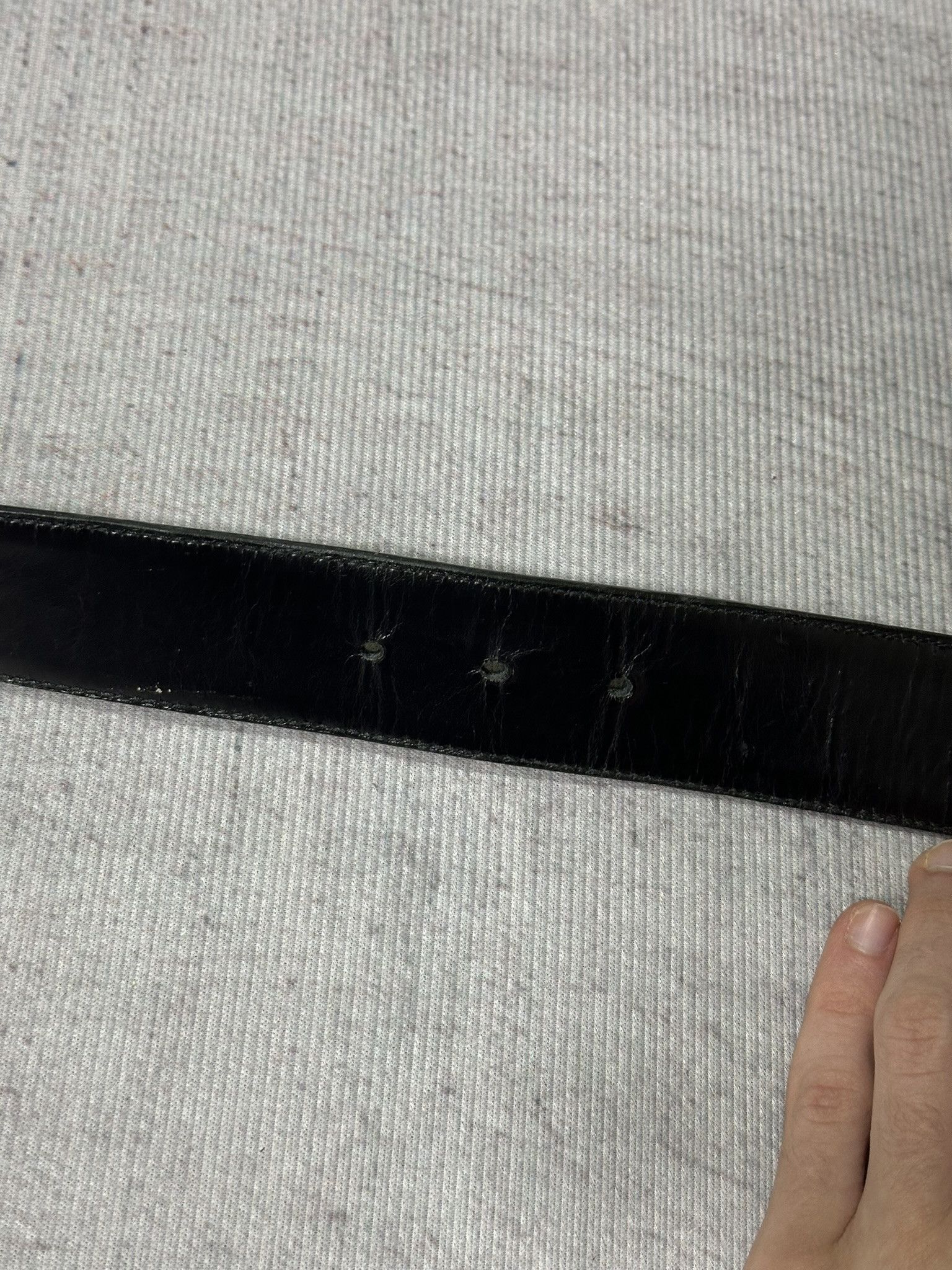 Gucci Gucci Belt Monogram Canvas and Leather Black Interlocking G Size 32 - 11 Thumbnail