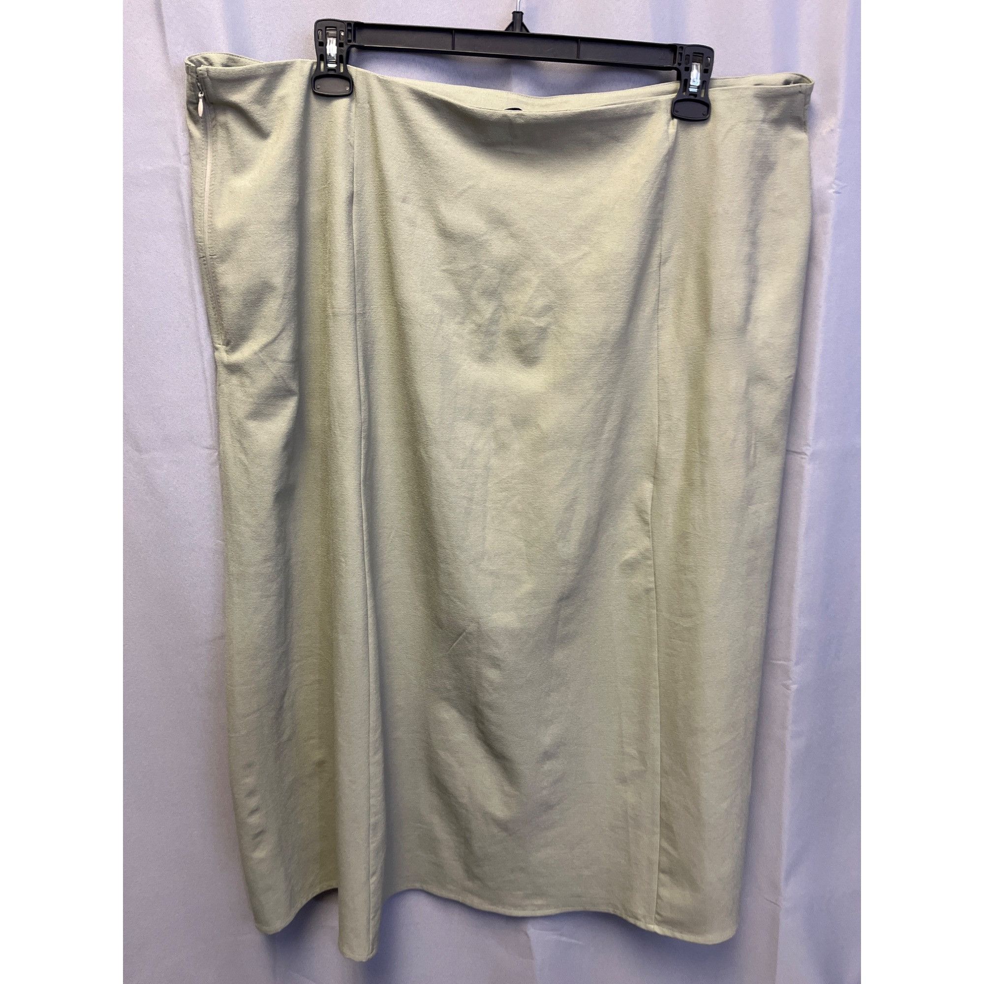 Other Abercrombie and Fitch womens sage green High-Waist Midi Skir Size 38" / US 16 / IT 52 - 2 Thumbnail