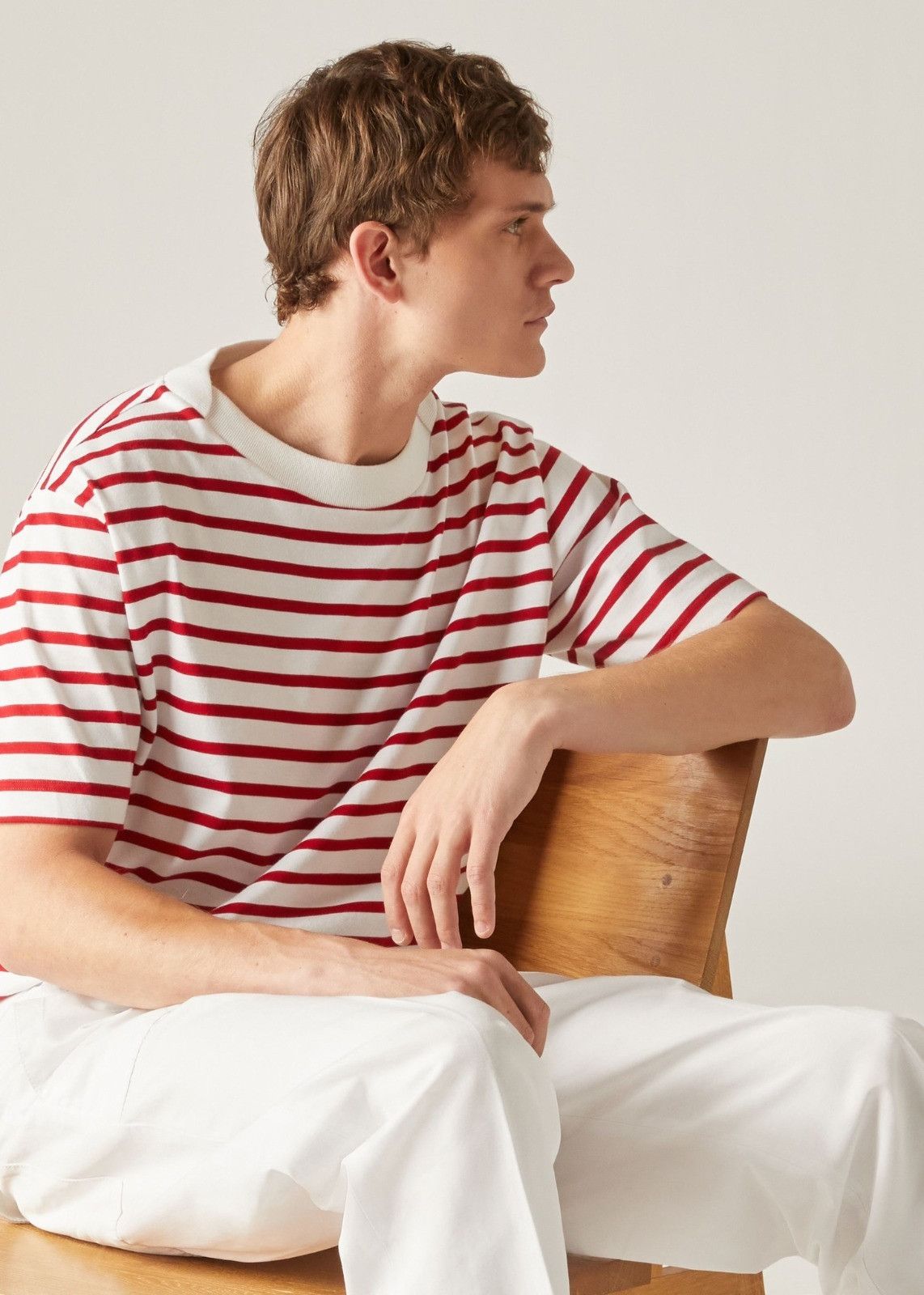Loro Piana o1srvl11e0924 Rio Short Sleeve T-Shirt in White/Red Size US S / EU 44-46 / 1 - 4 Thumbnail