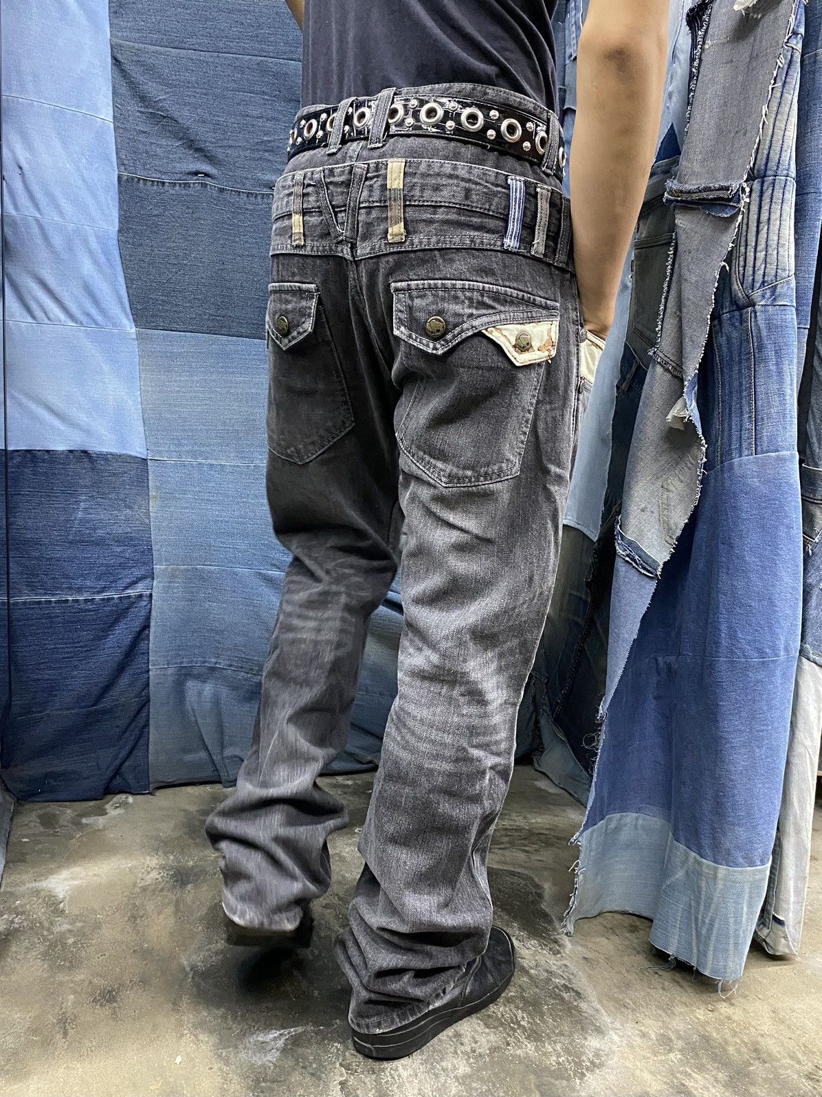 Japanese Brand undefined japanese double waist pant dominate ifsx lgb Size US 31 - 3 Thumbnail