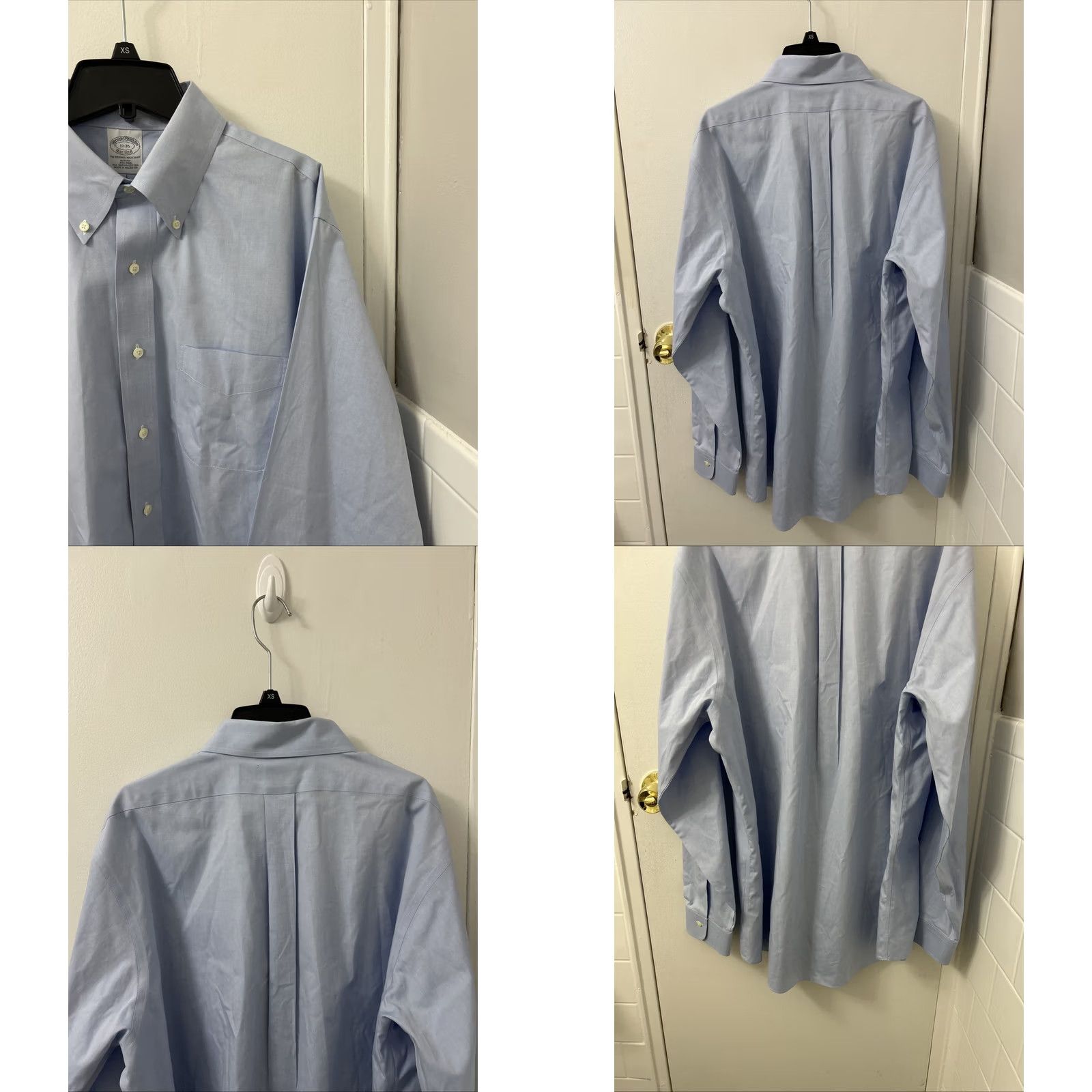 Brooks Brothers Brooks Brothers Original Polo Shirt Mens 17 Blue Slim Fit Non-Iron L/S Dress Shirt Button Up Capo? Size US XL / EU 56 / 4 - 8 Thumbnail