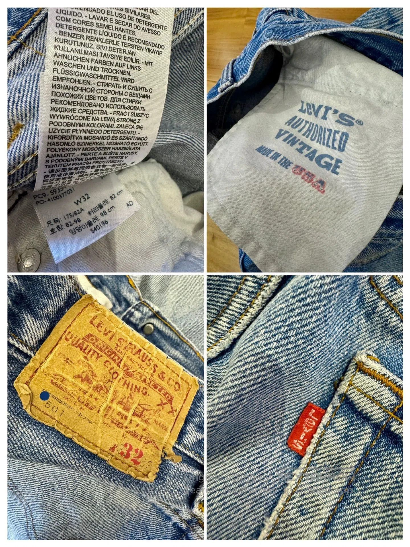 Levi's Blue Distressed Denim Jeans Size 32. Size US 32 / EU 48 - 9 Thumbnail