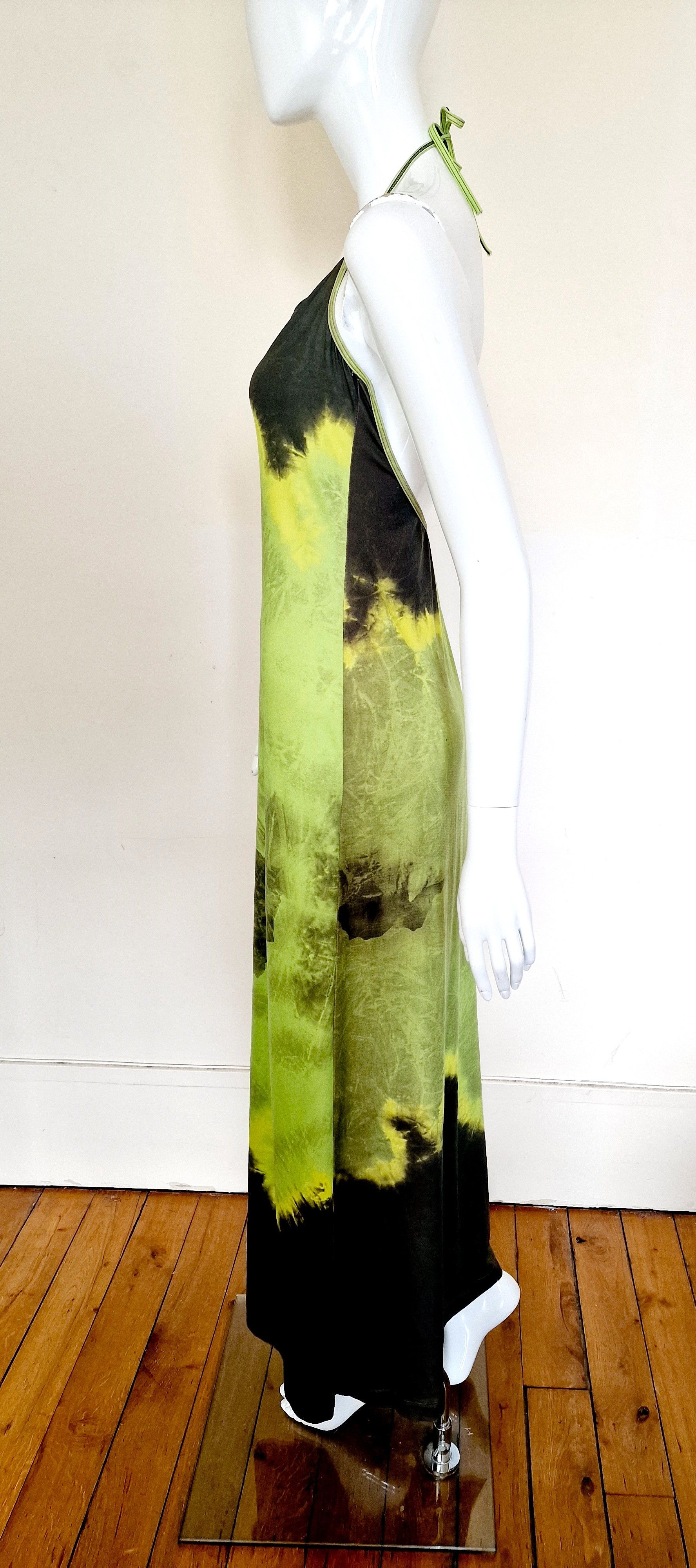 plein sud Plein Sud Maxi Designer Tie Dye Halter Large Slip Dress Size L / US 10 / IT 46 - 5 Thumbnail