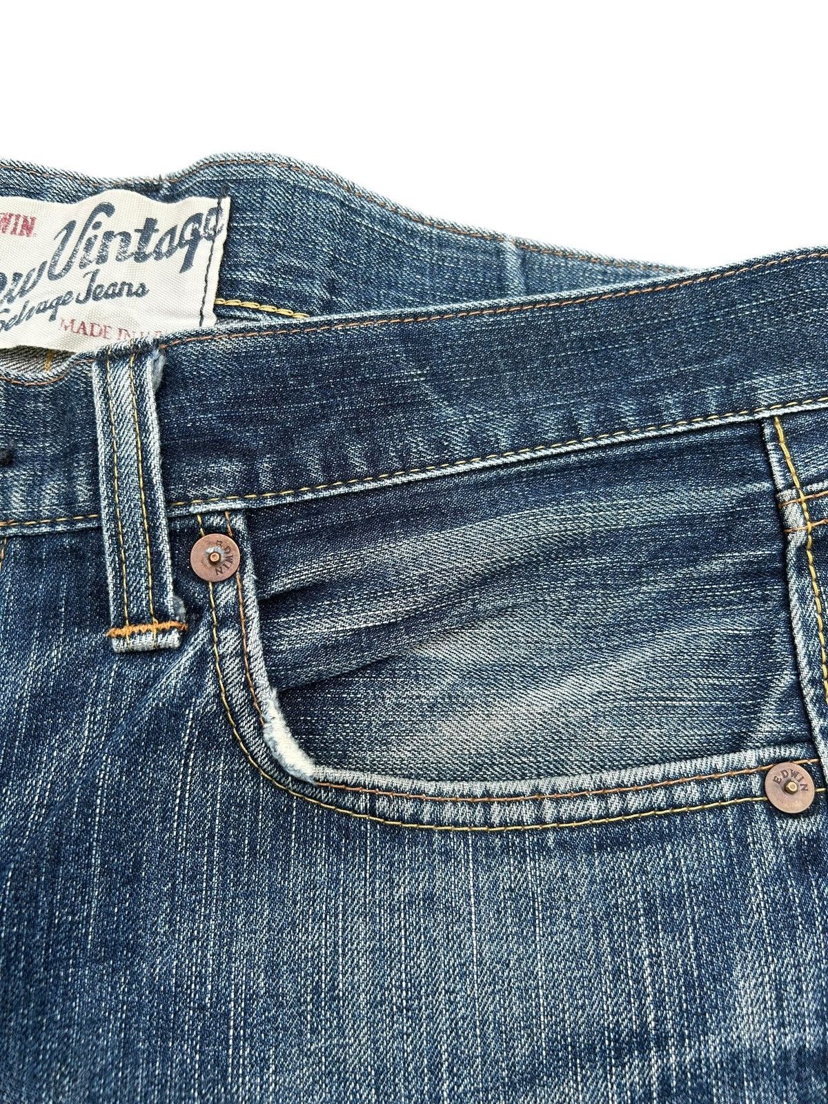 Kapital Vintage Edwin 503V Selvedge Distressed Denim Jeans Size US 36 / EU 52 - 6 Thumbnail