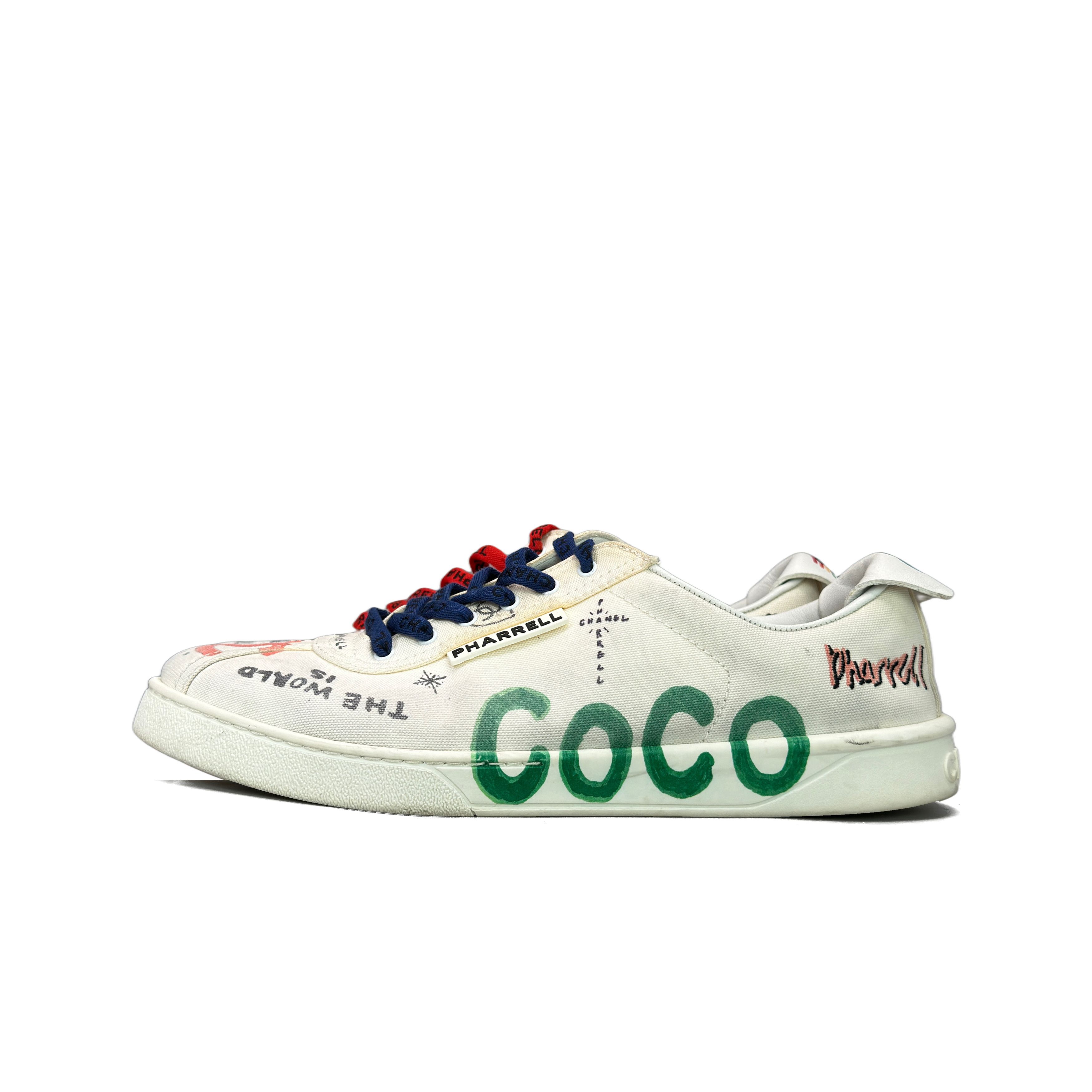 Chanel Chanel x Pharrell Graffiti Low-Top Sneakers Size 9 Size US 9 / EU 42 - 1 Thumbnail