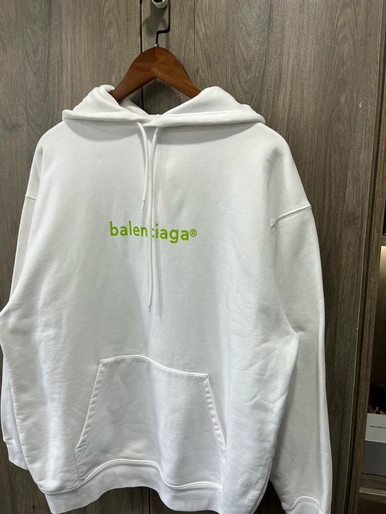 Balenciaga Balenciaga Email Logo White and Green Hoodie Size US S / EU 44-46 / 1 - 3 Thumbnail