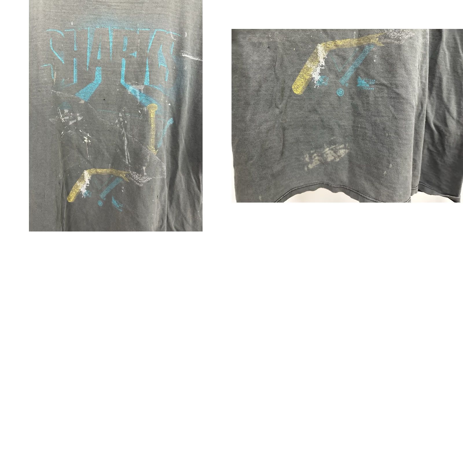 Starter VTG Starter NHL T-Shirt XL Black San Jose Sharks Gradient Sun Faded Worn Thrashed 90s Mens Shirts Bruins? Size US XL / EU 56 / 4 - 8 Thumbnail