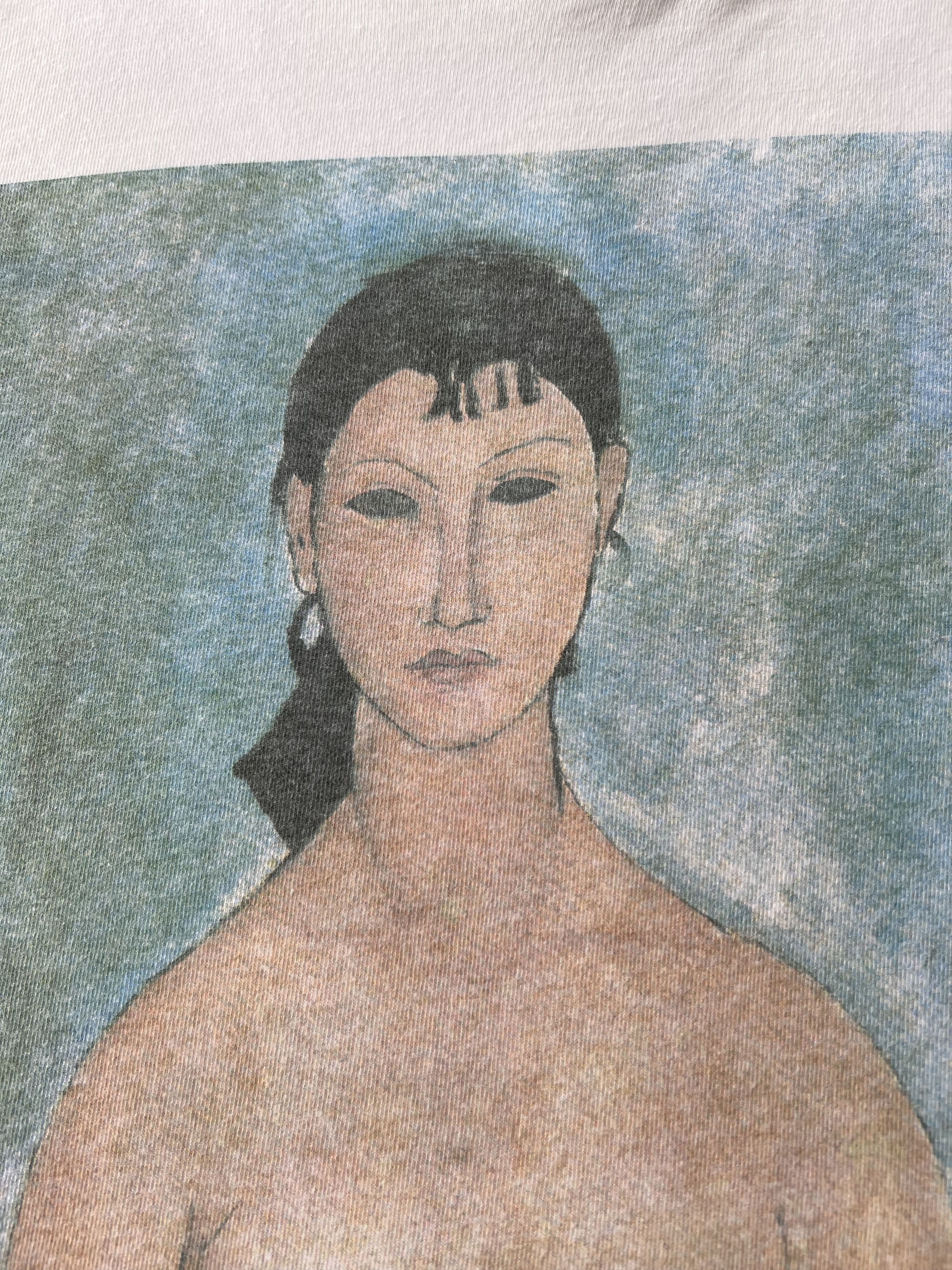 Arts & Science Vintage 90s Amedeo Modigliani Elvira 1918 Art T-shirt Size US L / EU 52-54 / 3 - 5 Thumbnail