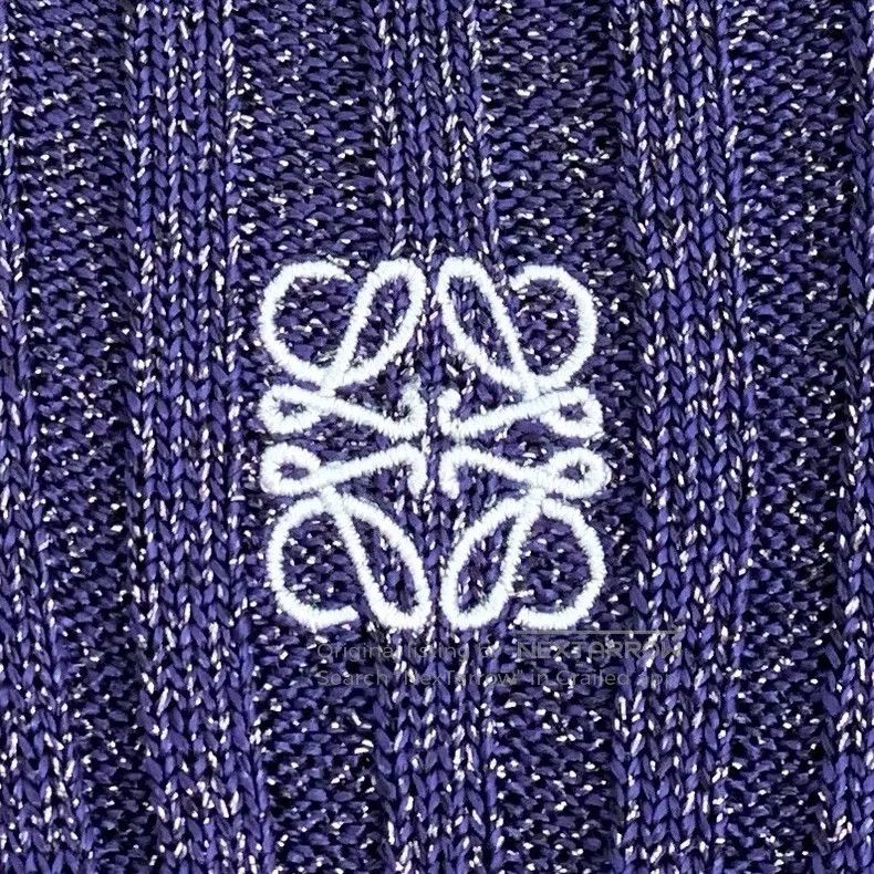 Other Loewe Deep blue logo embroidered side-slit round neck slee Size S / US 4 / IT 40 - 5 Thumbnail