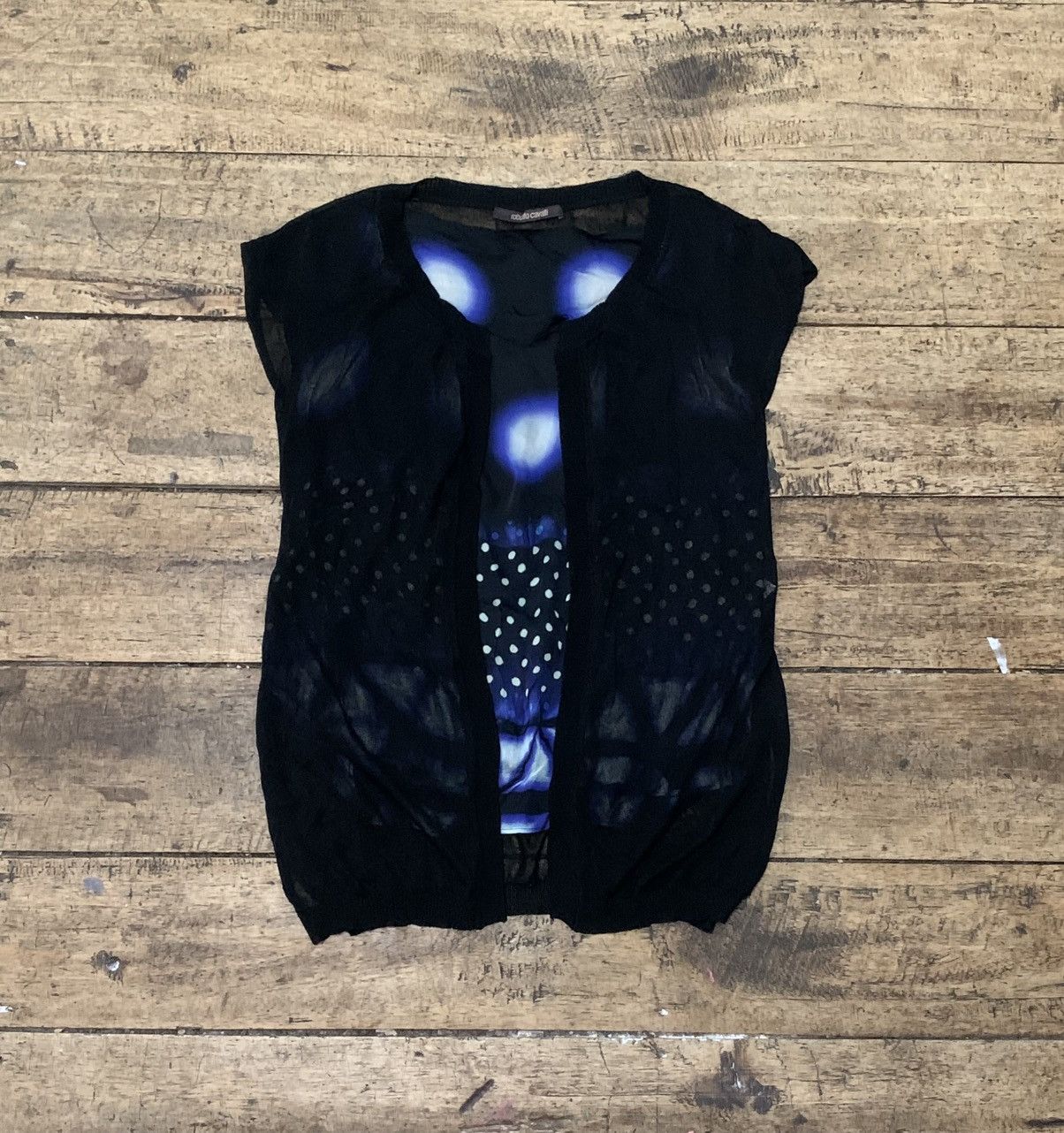 Roberto cavalli cardigan blouse sleeveless