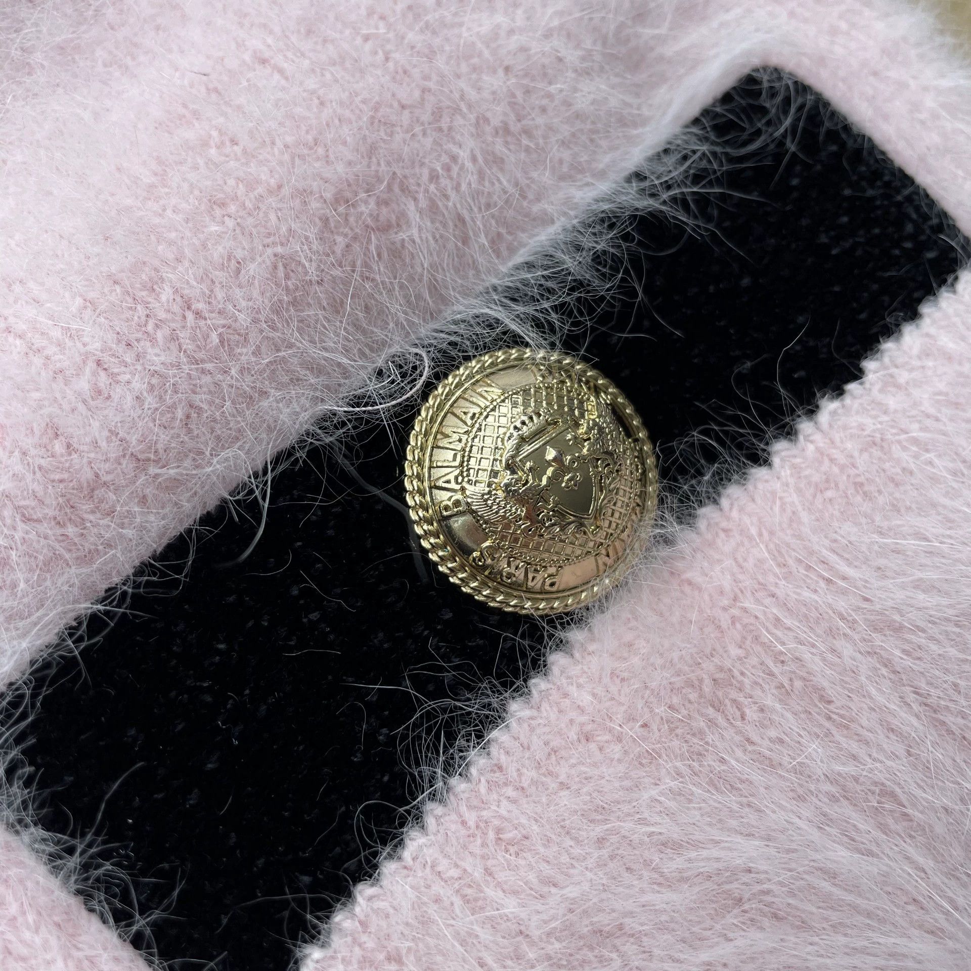 Balmain BALMAIN Women's Pink Rabbit Fur Limited Cardigan 34 99 New Size XXS / US 00 / IT 34 - 4 Thumbnail