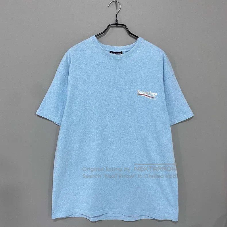 Balenciaga Balenciaga Haze Blue Coke Short Sleeve Size US S / EU 44-46 / 1 - 1 Thumbnail