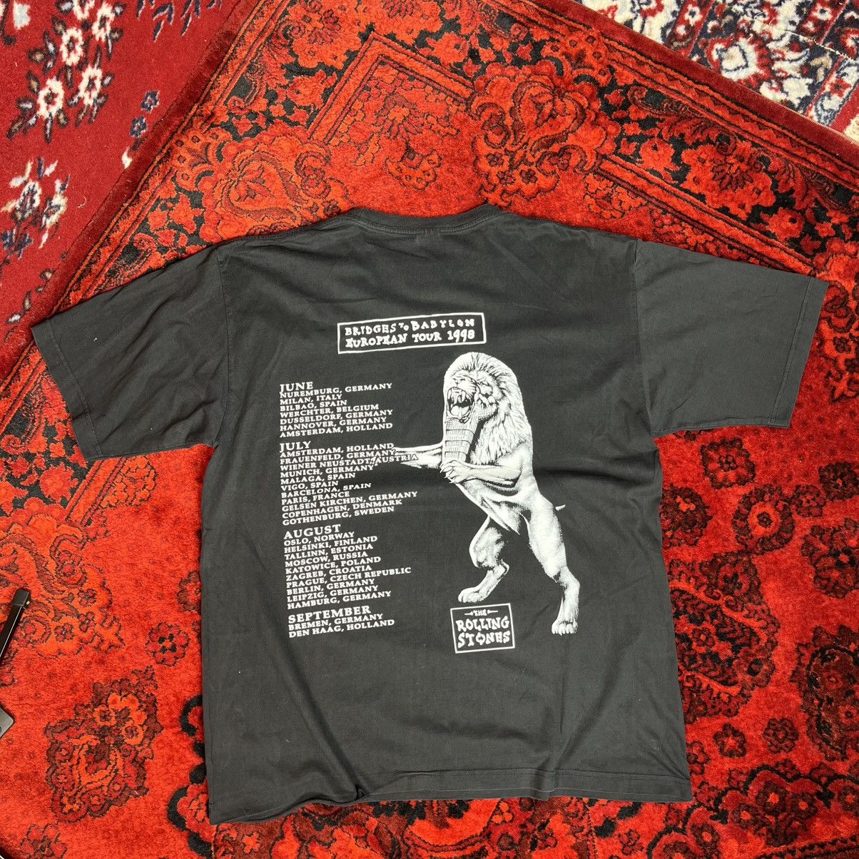 The Rolling Stones Vintage 1997 Rolling Stones Bridges To Babylon Tour T Shirt Size US XL / EU 56 / 4 - 6 Thumbnail