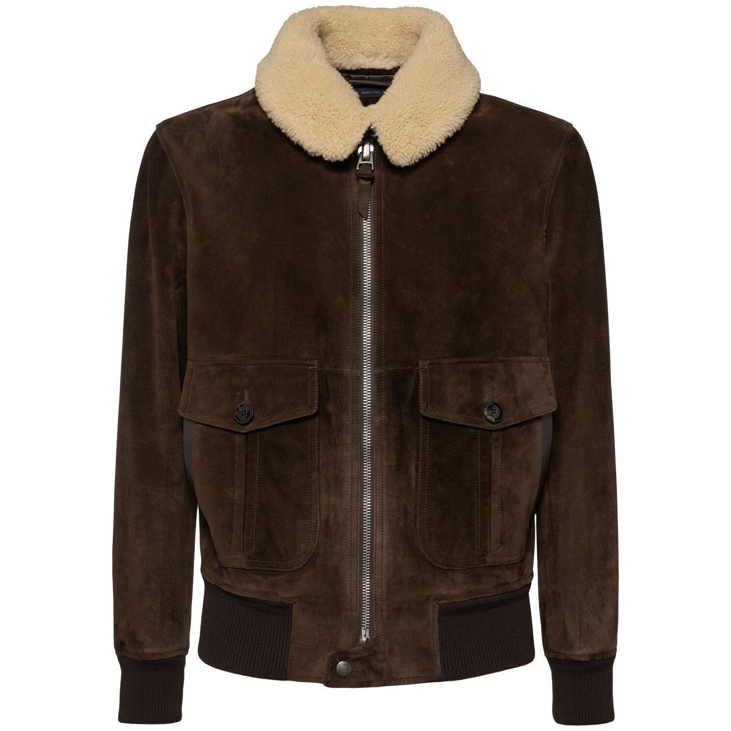 Tom Ford TOM FORD Dark Brown Suede/Shearling Jacket New & Authentic ( Size US XL / EU 56 / 4 - 1 Thumbnail