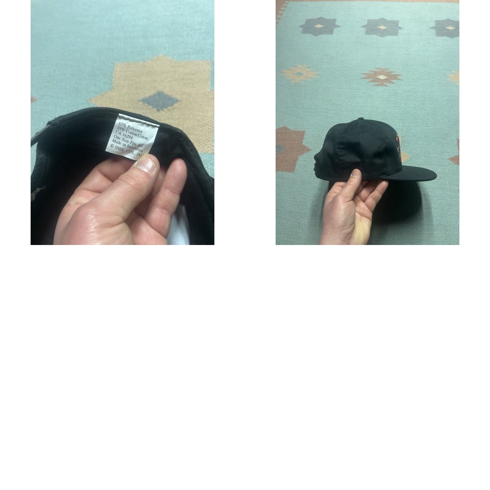 Vintage VINTAGE Unbranded SnapBack Hat Cap Black Adjustable Men Size ONE SIZE - 8 Thumbnail