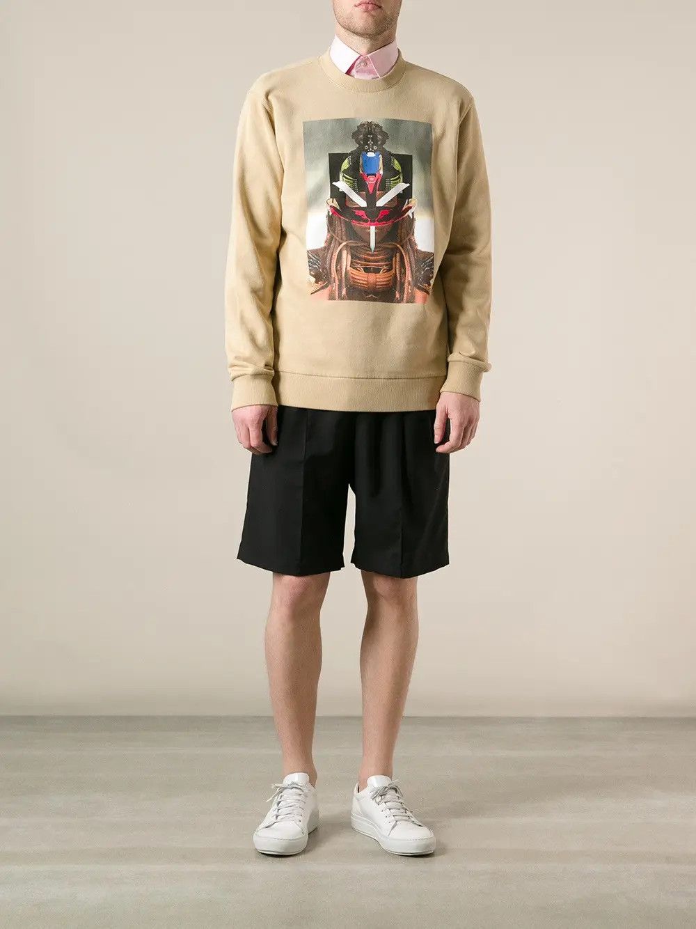 Givenchy Beige Runway Masai Print Oversized Sweatshirt Size US S / EU 44-46 / 1 - 3 Thumbnail