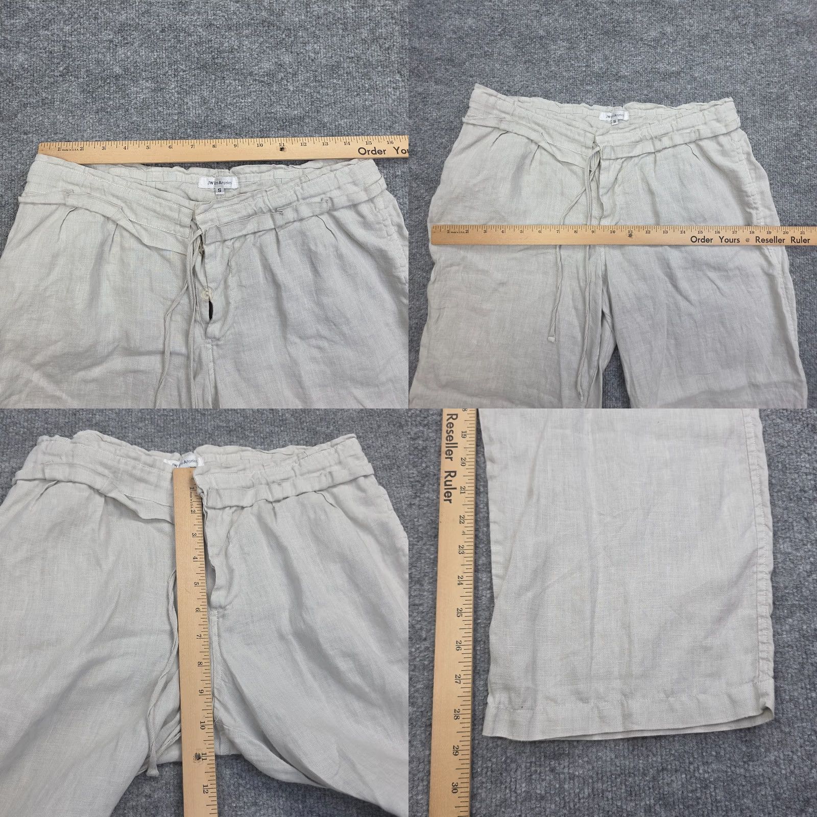 Johnny Was Johnny Was JW Los Angeles Linen Pants Women's Small Beige Drawstring Size 28" / US 6 / IT 42 - 8 Thumbnail