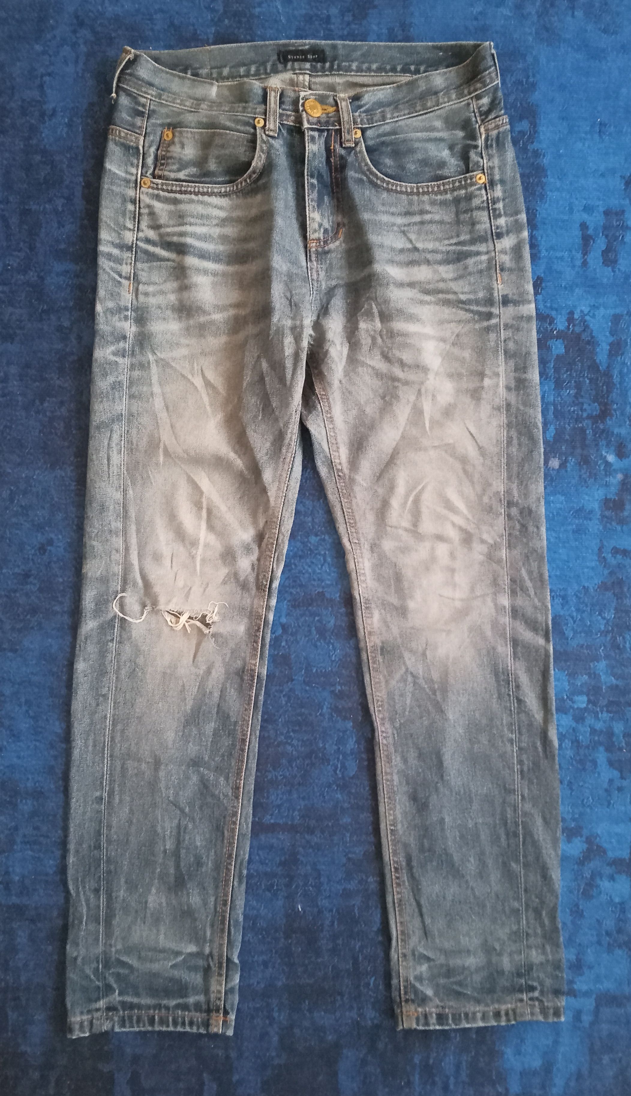 Japanese Brand Studio Depp Distressed Jeans Size US 32 / EU 48 - 1 Thumbnail