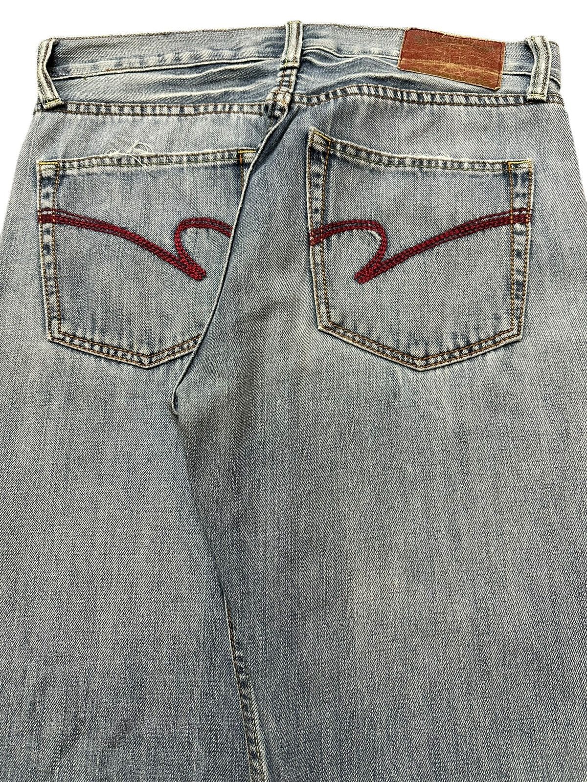 14th Addiction Vintage Japanese Brand Faded Wash Distress Loose Jeans Size US 31 - 6 Thumbnail