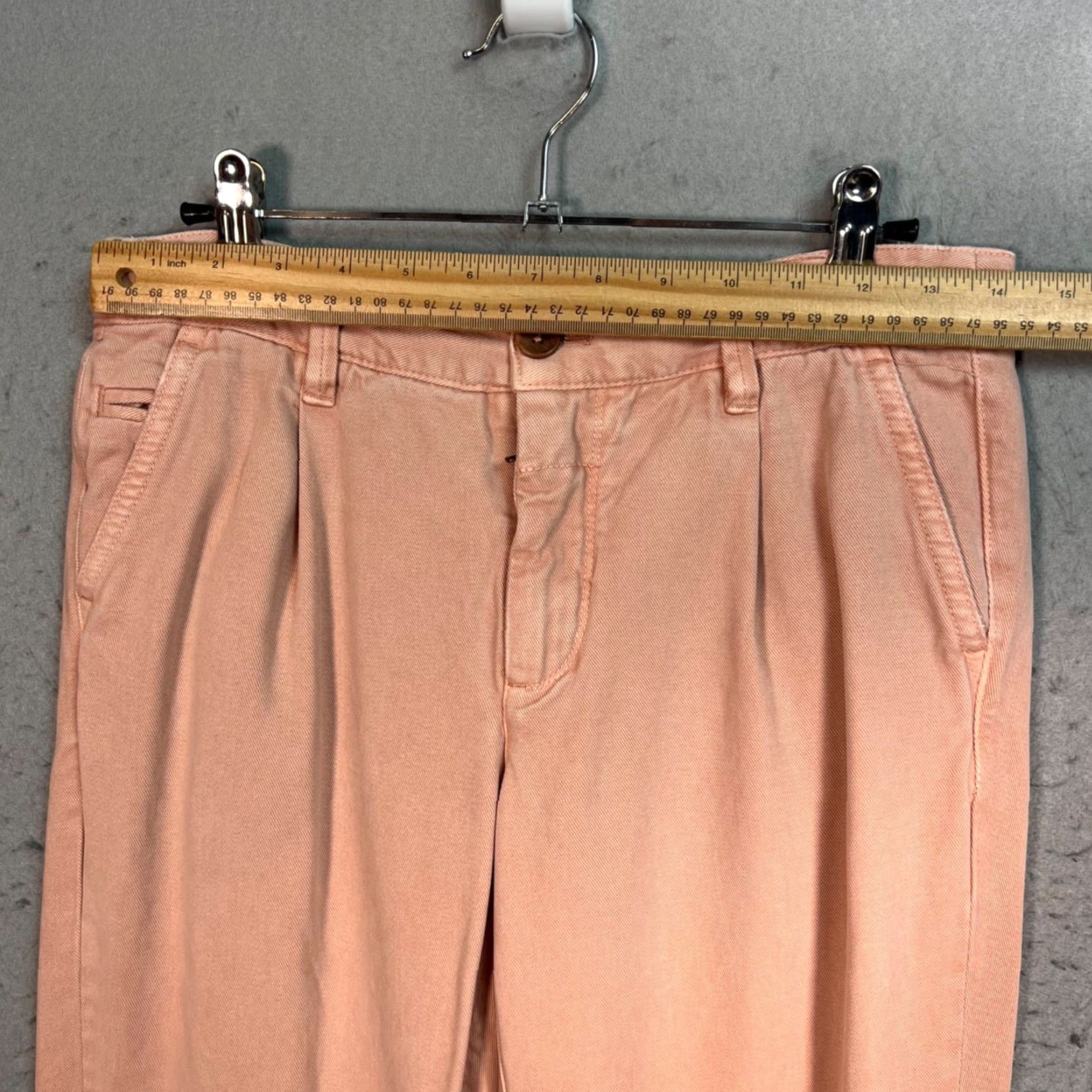 Anthropologie Anthropologie Womens Pants Chino 26P Petite Pink Mid Rise Pleated Tapered 28 in Waist Inseam 25 in Pocket Vintage No Mens Womens Girls Size 28" / US 6 / IT 42 - 6 Thumbnail
