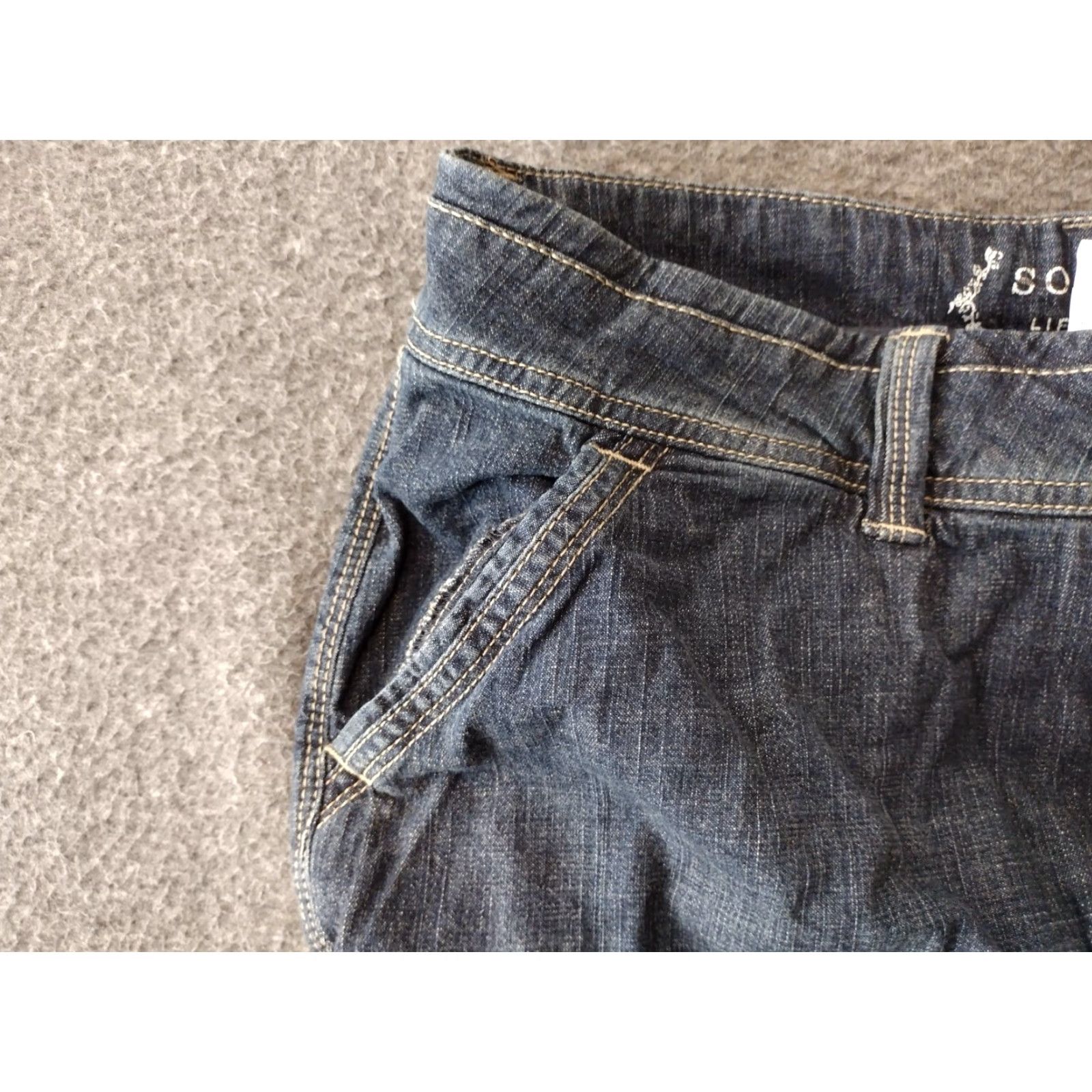 Doublet Sonoma Women's Bermuda Shorts Blue Denim 10 Stretch Double Button 4-Pocket Mid Rise Casual Beach Walking - Womens Size 32" / US 10 / IT 46 - 5 Thumbnail