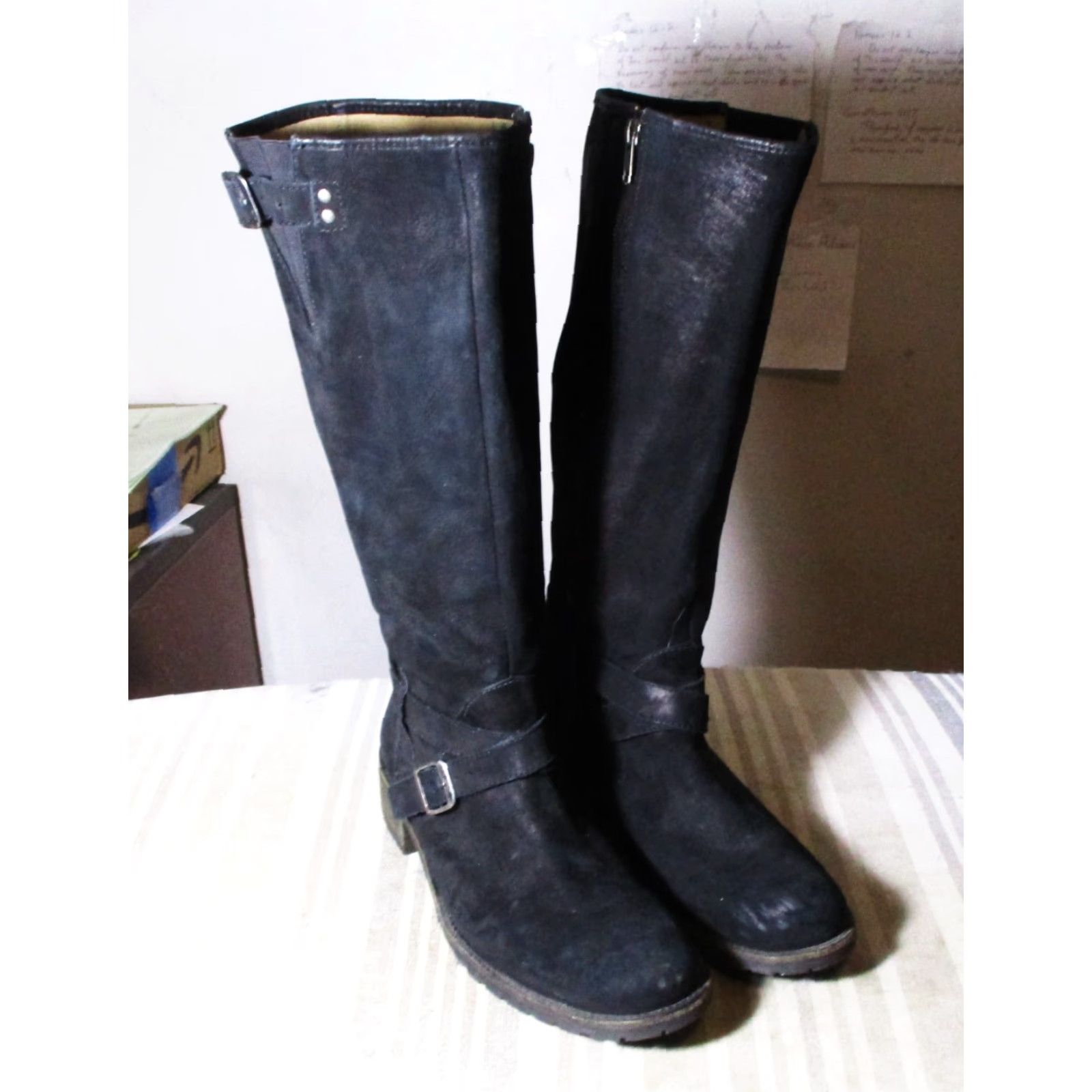 Vintage L.L. BEAN Black Leather Full Zip Mid-Calf Boots Women's Size 9M Size US 9 / IT 39 - 2 Thumbnail