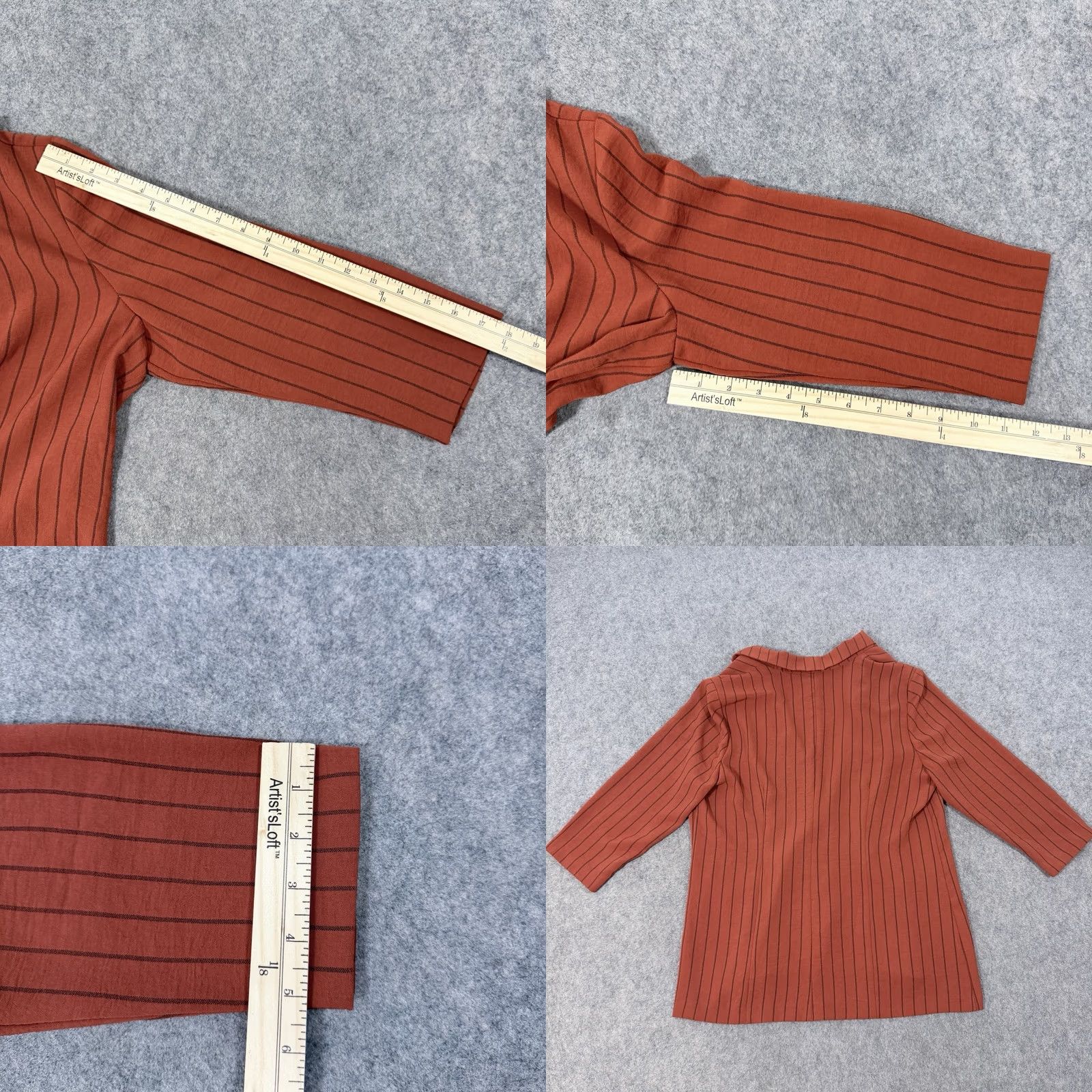 Vintage NYCC Striped Blazer Shirt Women Medium Orange Vintage No Size M / US 6-8 / IT 42-44 - 10 Thumbnail