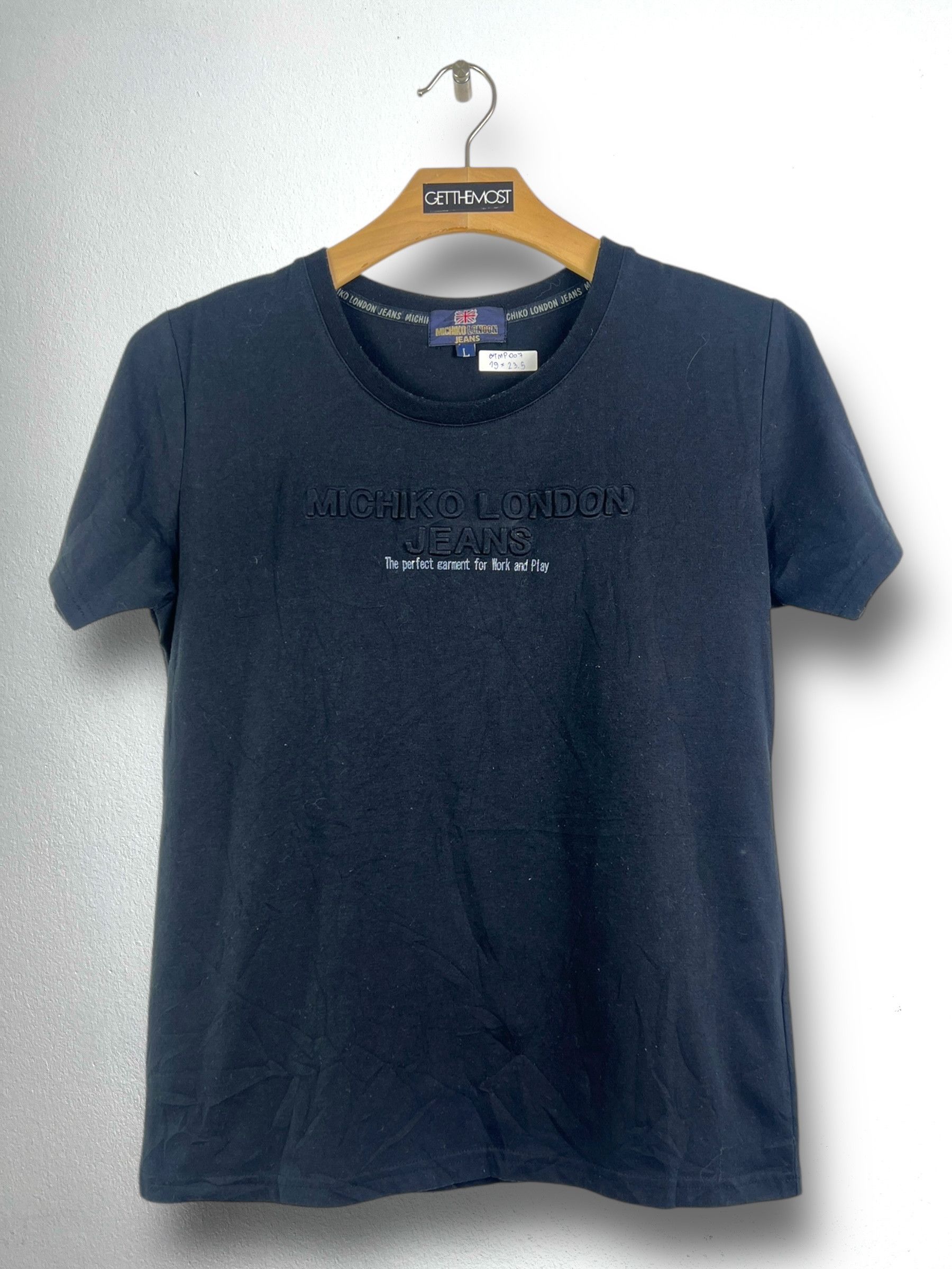 Michiko Koshino London Michiko London Jeans Box Logo Tee (L) GTMP007 Size L / US 10 / IT 46 - 1 Thumbnail