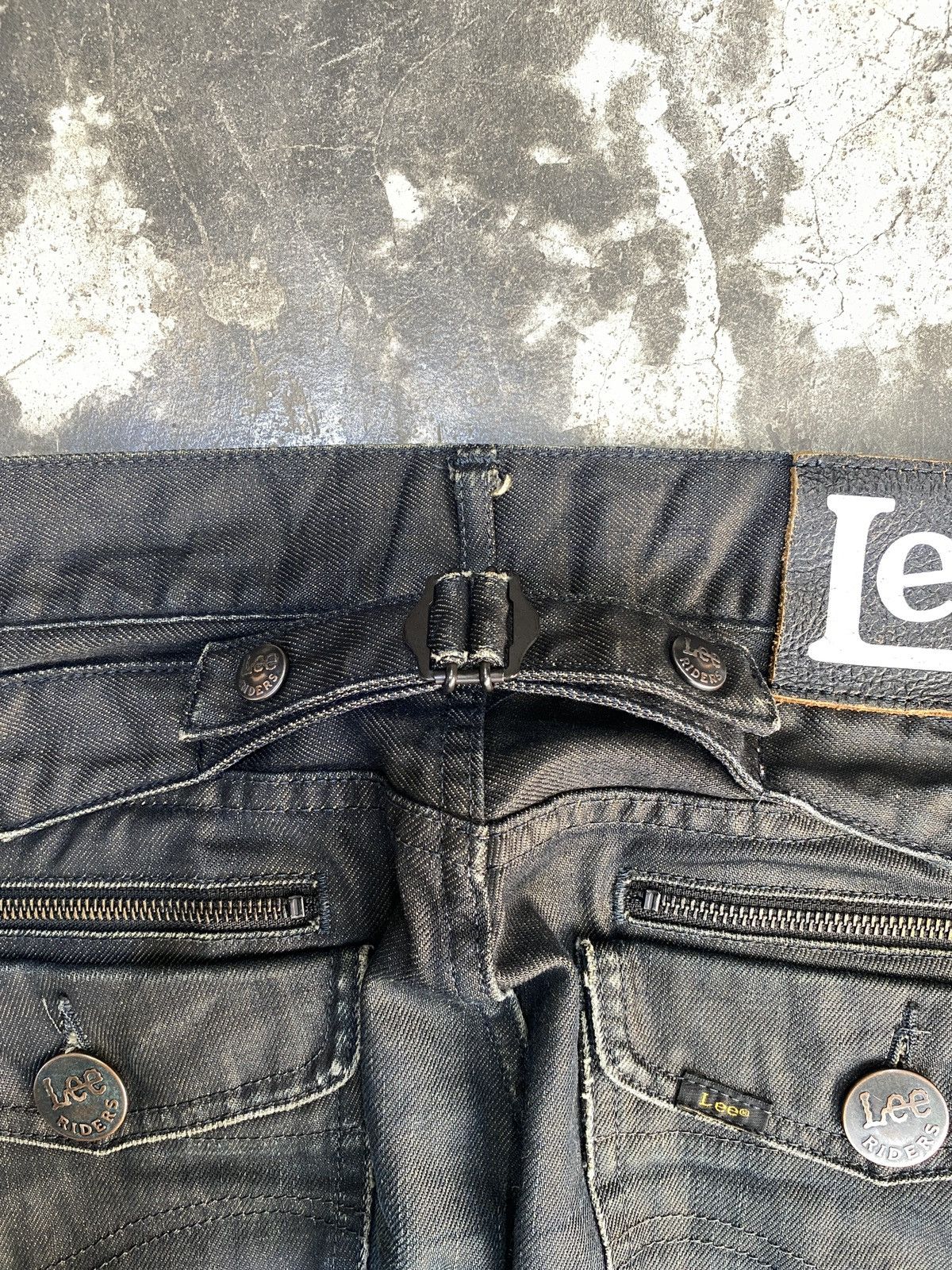 Lee Vintage Lee Rider Zipper Buckle Black Sun Faded Denim Size US 30 / EU 46 - 14 Thumbnail