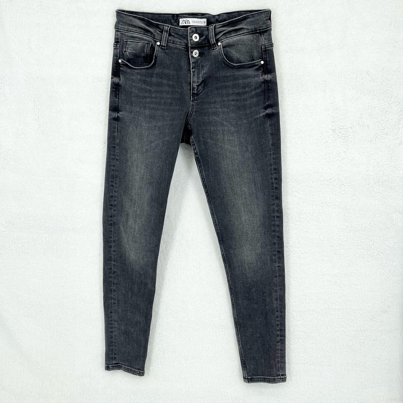 Zara Zara Black Wash High Waisted Button Fly Skinny Jeans Size 6 Size 28" / US 6 / IT 42 - 1 Thumbnail
