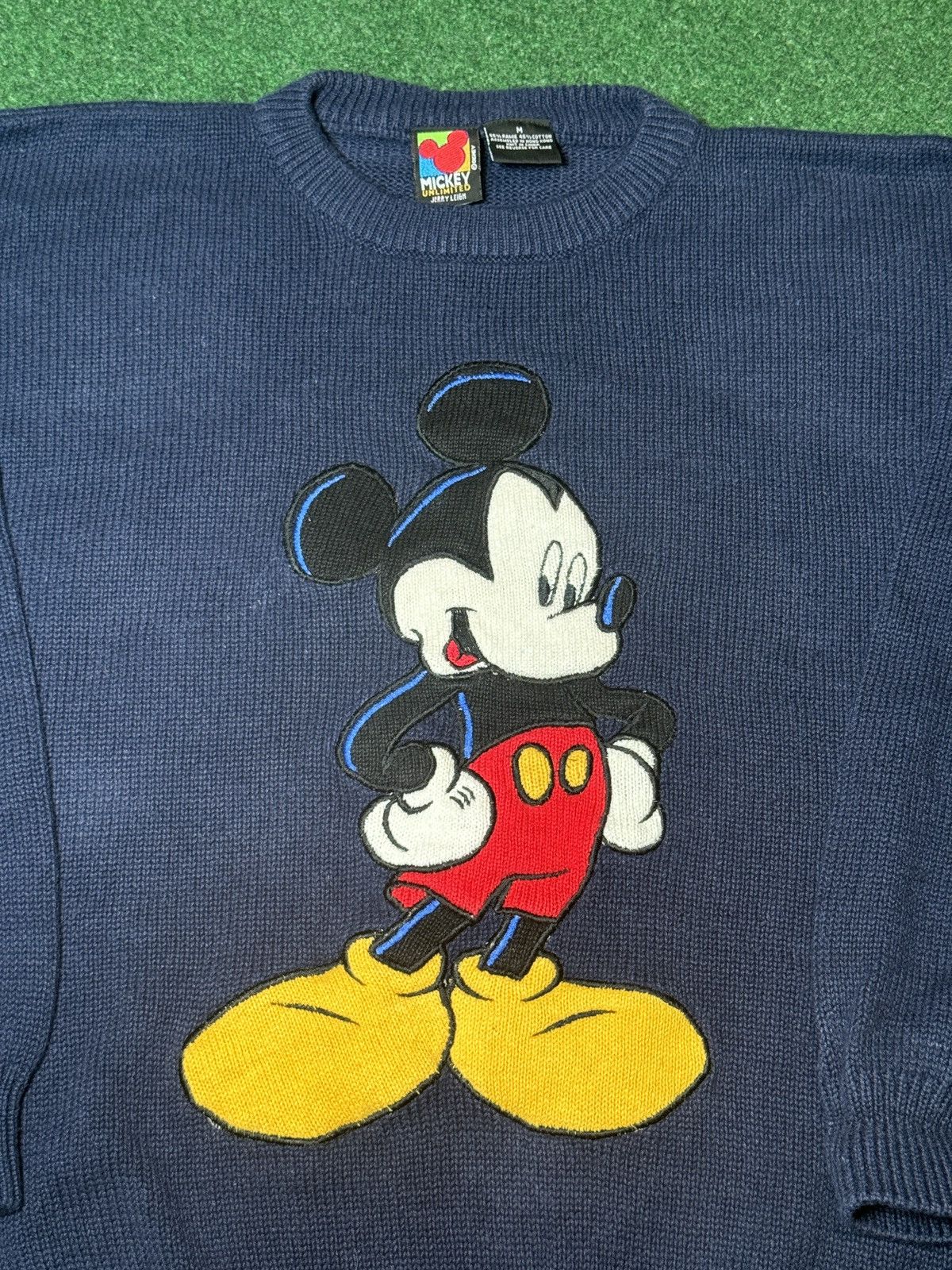 Disney × Mickey Unlimited × Vintage Vintage 90s Mickey Unlimited Mickey Mouse Knit Sweater Size US M / EU 48-50 / 2 - 2 Thumbnail