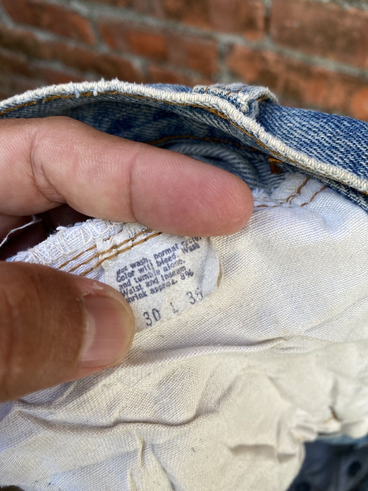 Levi's Vintage Clothing W30x32 vintage levi's redline distressed ripped jeans USA Size US 30 / EU 46 - 11 Thumbnail