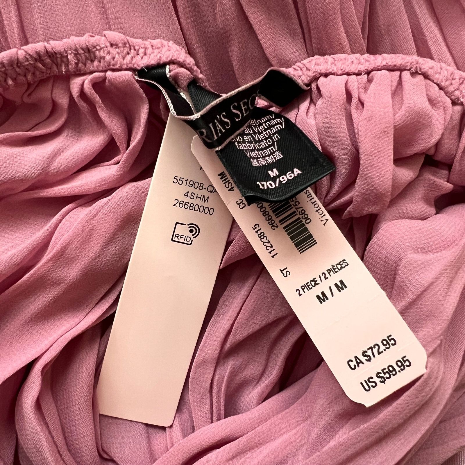 Victoria's Secret Victoria's Secret Very Sexy Muave Pleated Babydoll Set, M Size ONE SIZE - 8 Thumbnail
