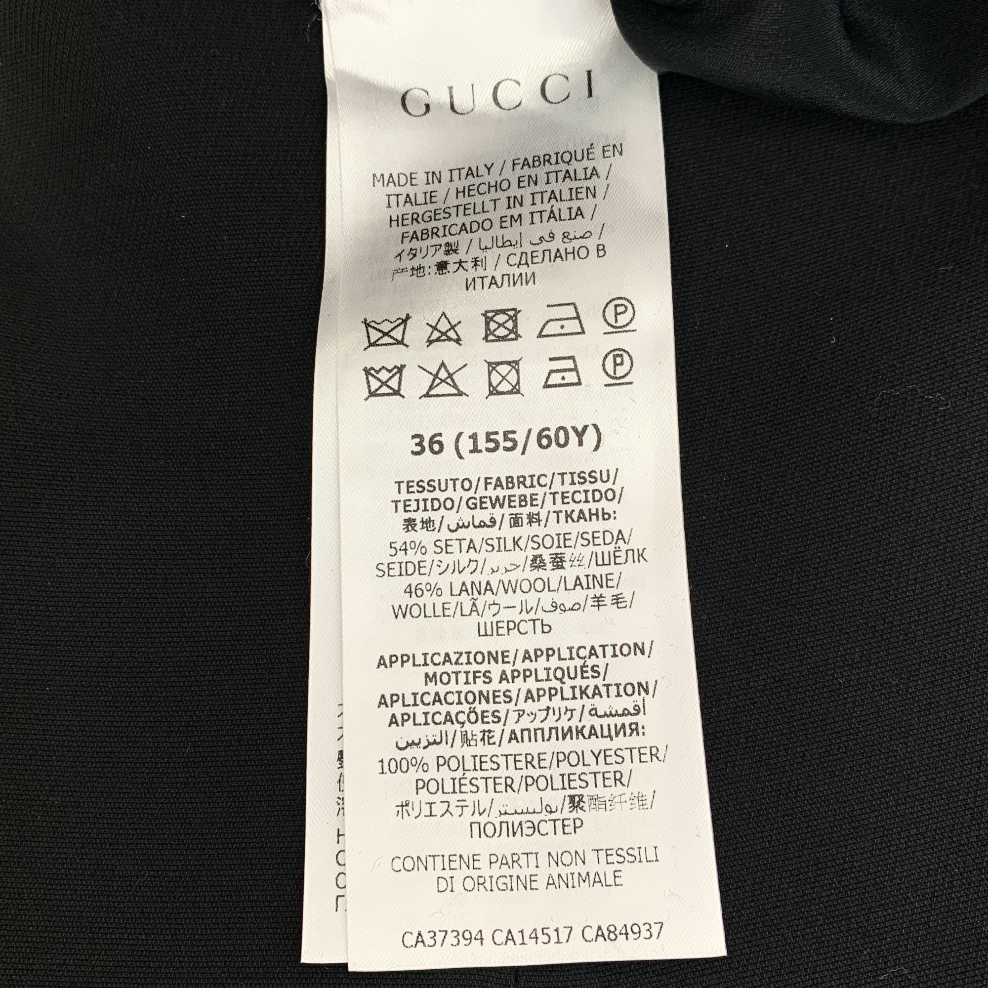Gucci Gucci Black Logo Silk-Wool Blend Casual Trousers (Size 36) Size 36" / US 14 / IT 50 - 4 Thumbnail