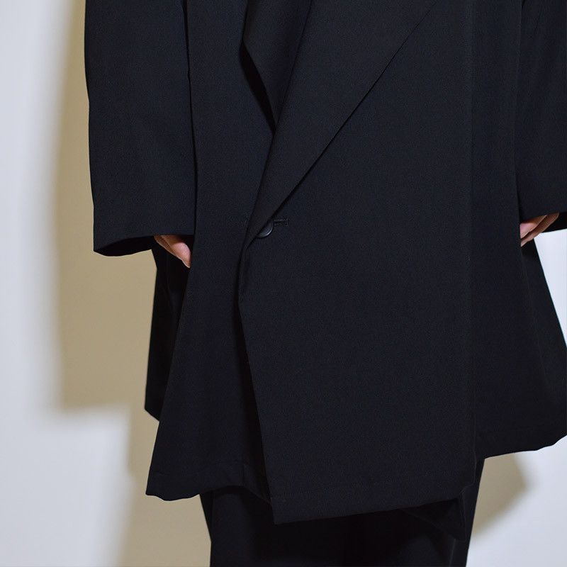 Yohji Yamamoto Yohji Yamamoto Pour Homme - WOOL GABARDINE SMOOTH COAT Size US M / EU 48-50 / 2 - 20 Thumbnail
