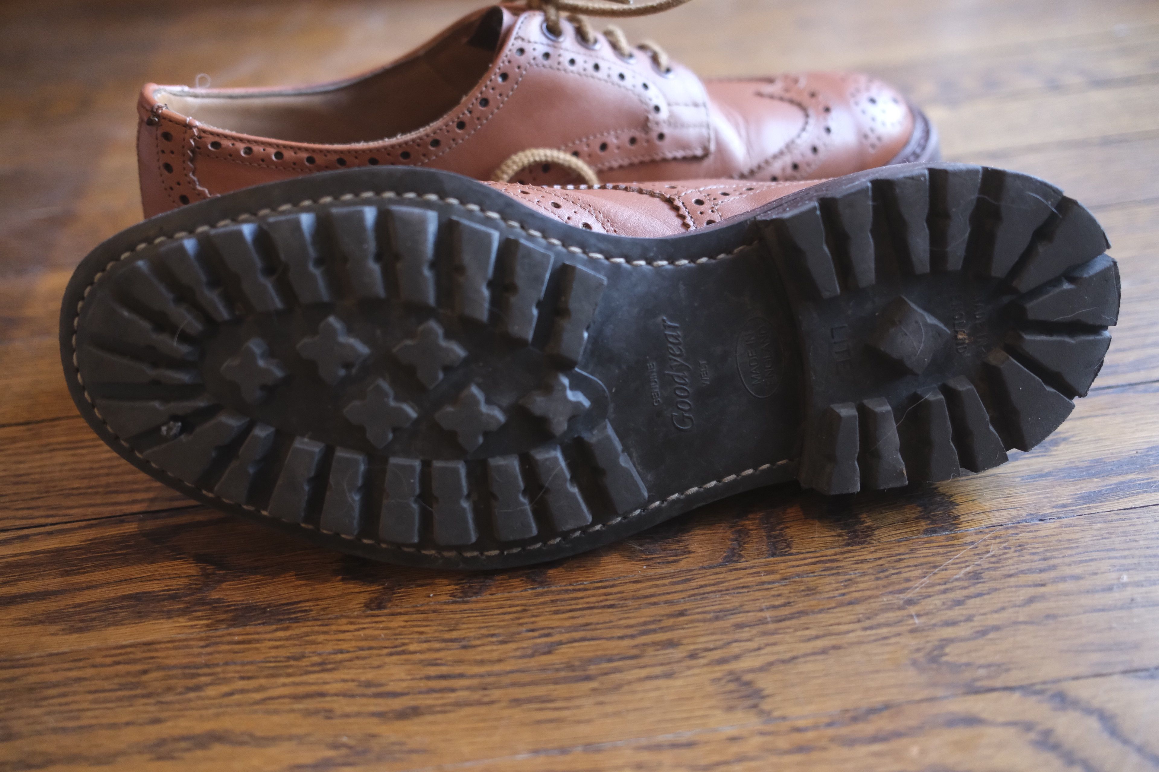 Tricker's Trickers Keswick C Shade Tan Derby Brogues (Bourton wide) Size US 9.5 / EU 42-43 - 8 Thumbnail