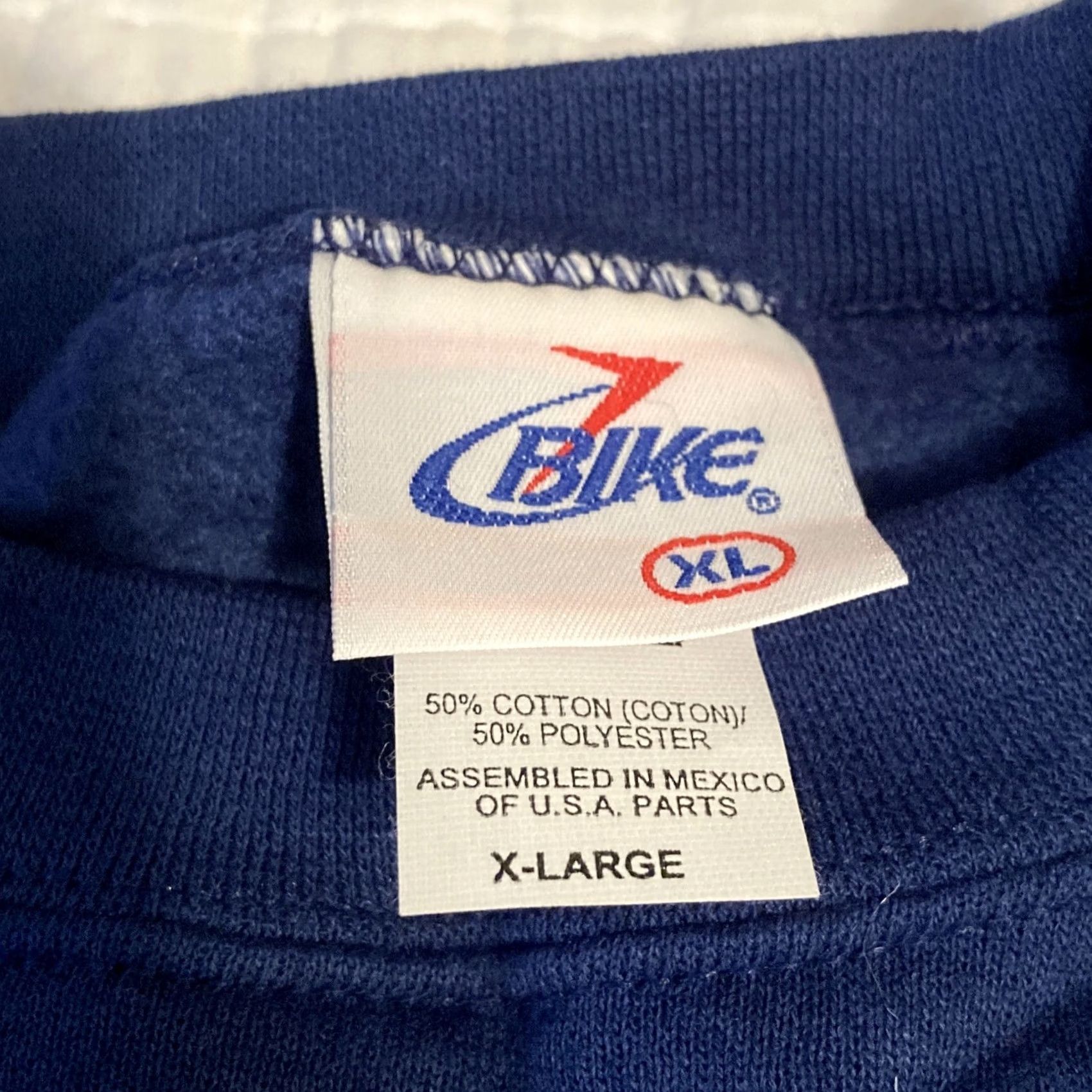 Vintage VINTAGE Bike Men’s XL Crew Neck Pullover Navy Active Blue Shirt/ sweater Size US XL / EU 56 / 4 - 5 Thumbnail
