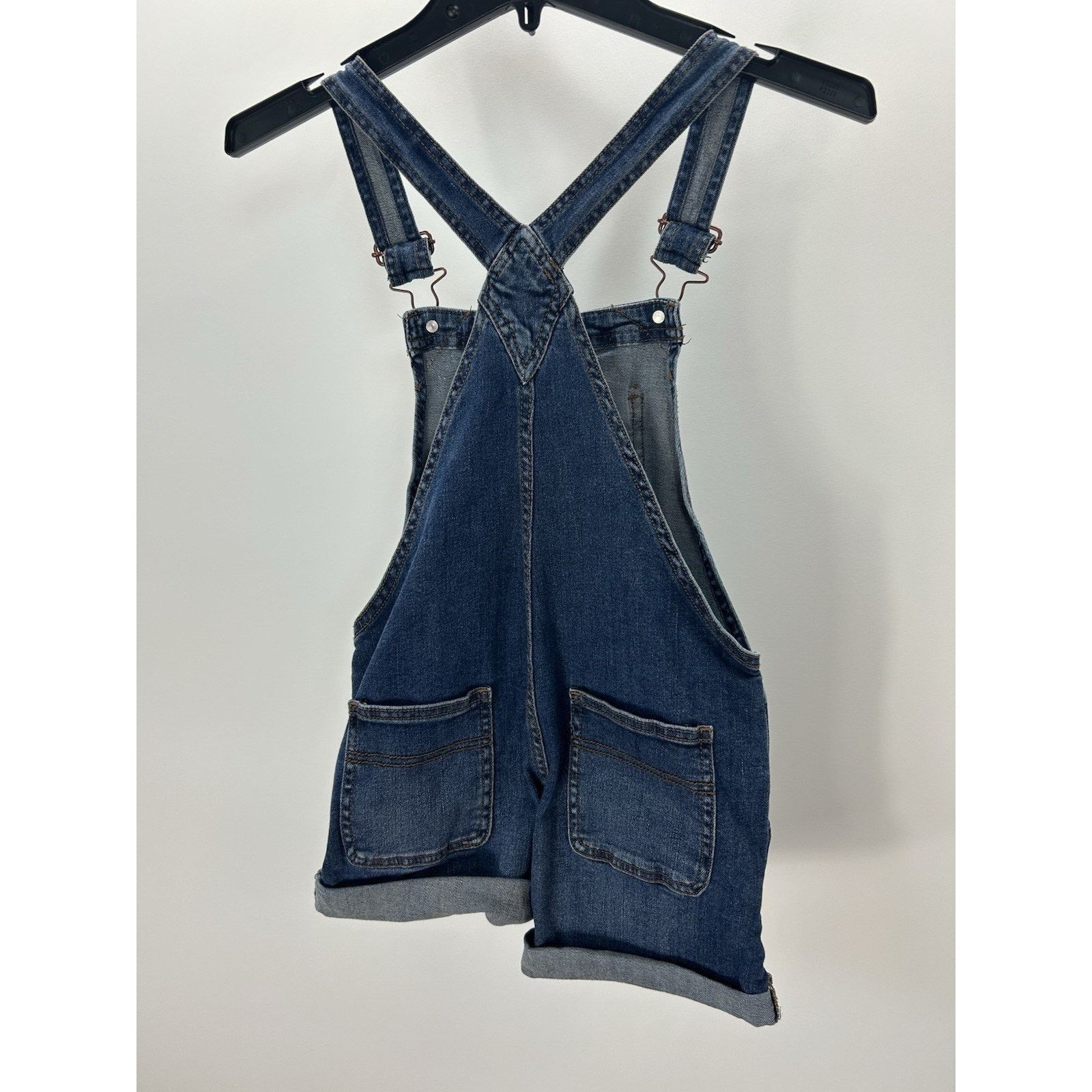 Jordache Jordache Girls 10 12 Blue Bib Overall Jeans Denim Y2K Boho. Size L / US 10 / IT 46 - 6 Thumbnail