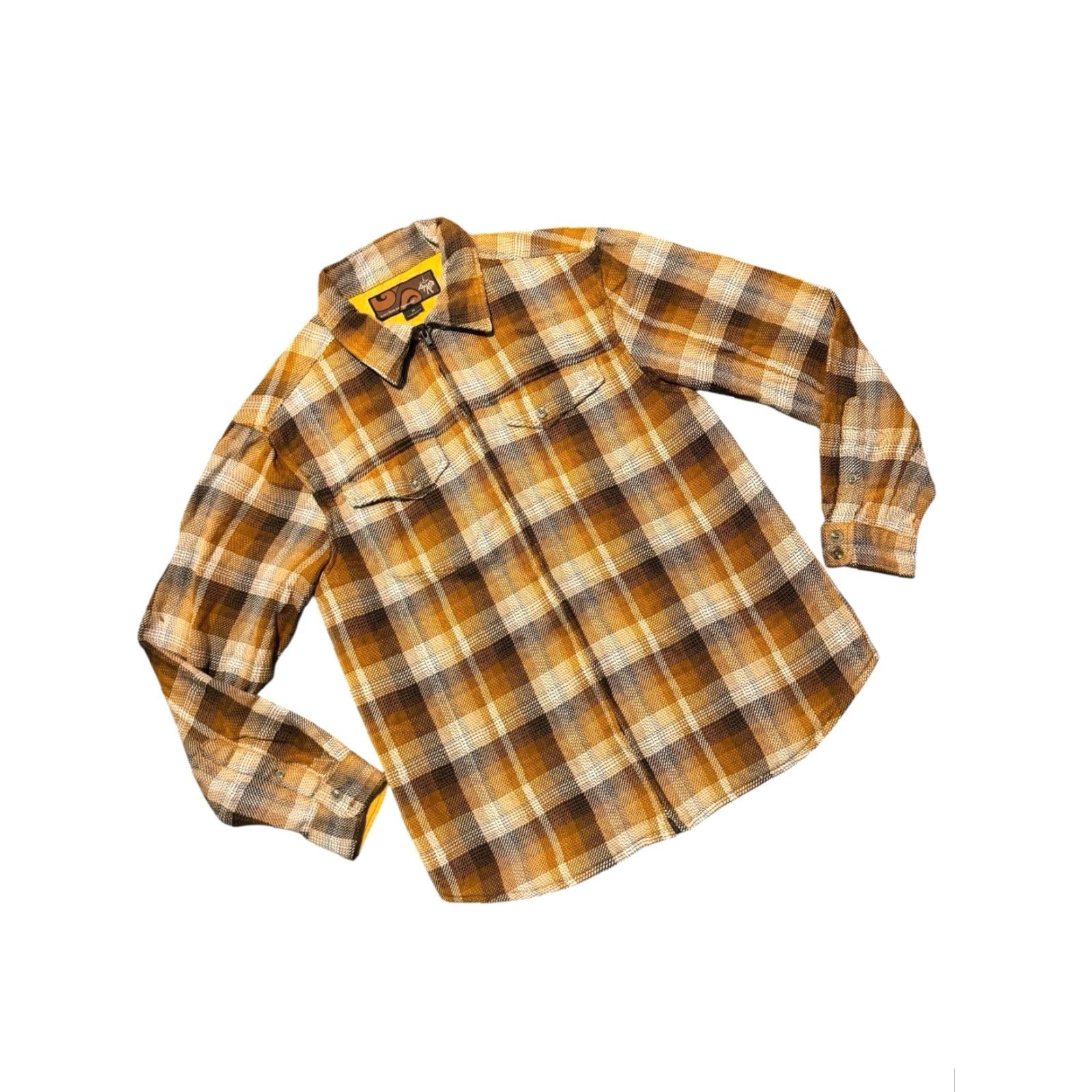 Prana VINTAGE Prana Heritage Zip Flannel Shirt Jacket Prana Heritage Zip Flannel Shirt Jacket Men L Gold Plaid Shacket Workwear Size US M / EU 48-50 / 2 - 3 Thumbnail