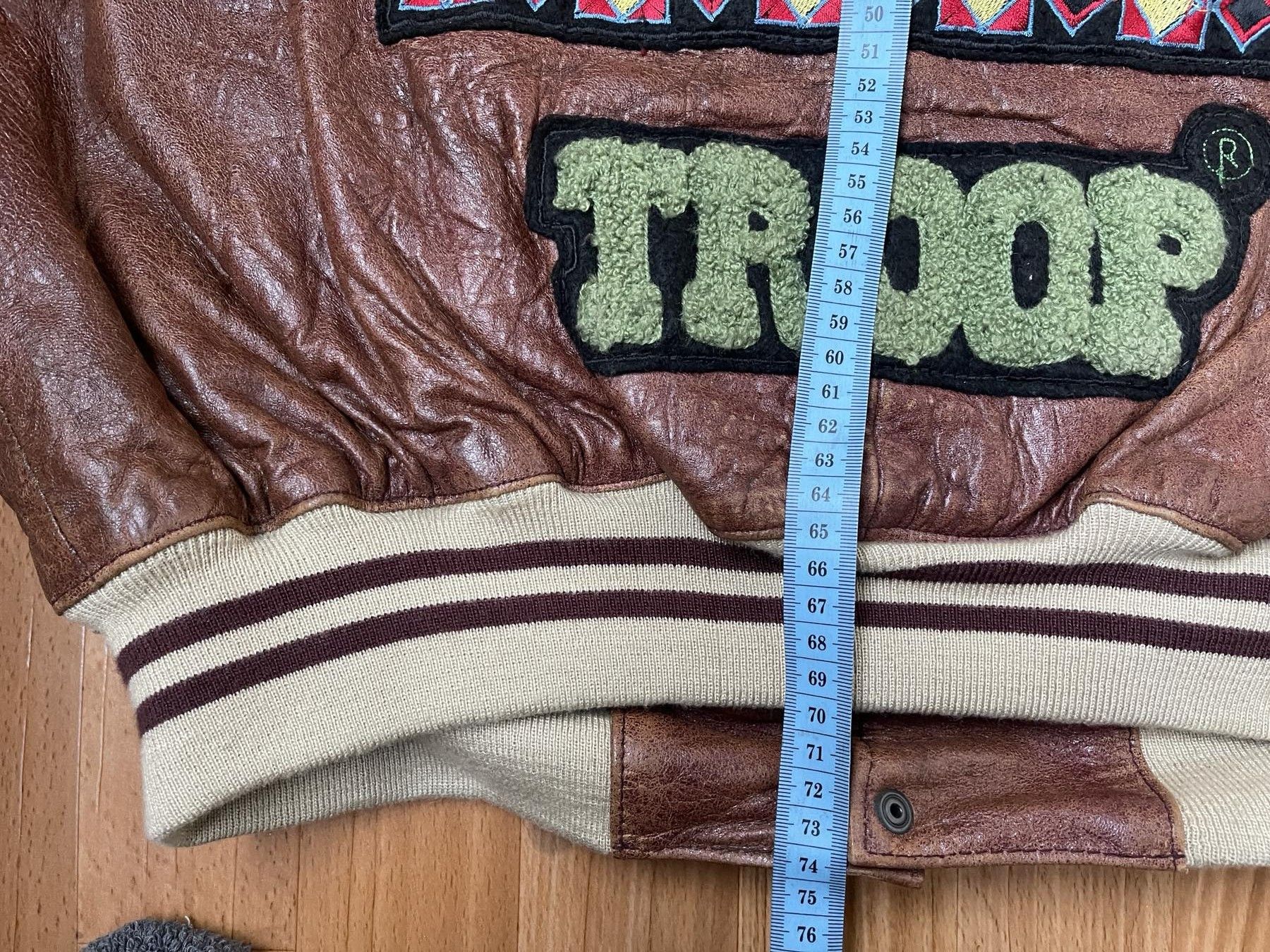 Troop Troop Suquamish leather jacket, Indian vintage varsity 90s L Size US L / EU 52-54 / 3 - 14 Thumbnail